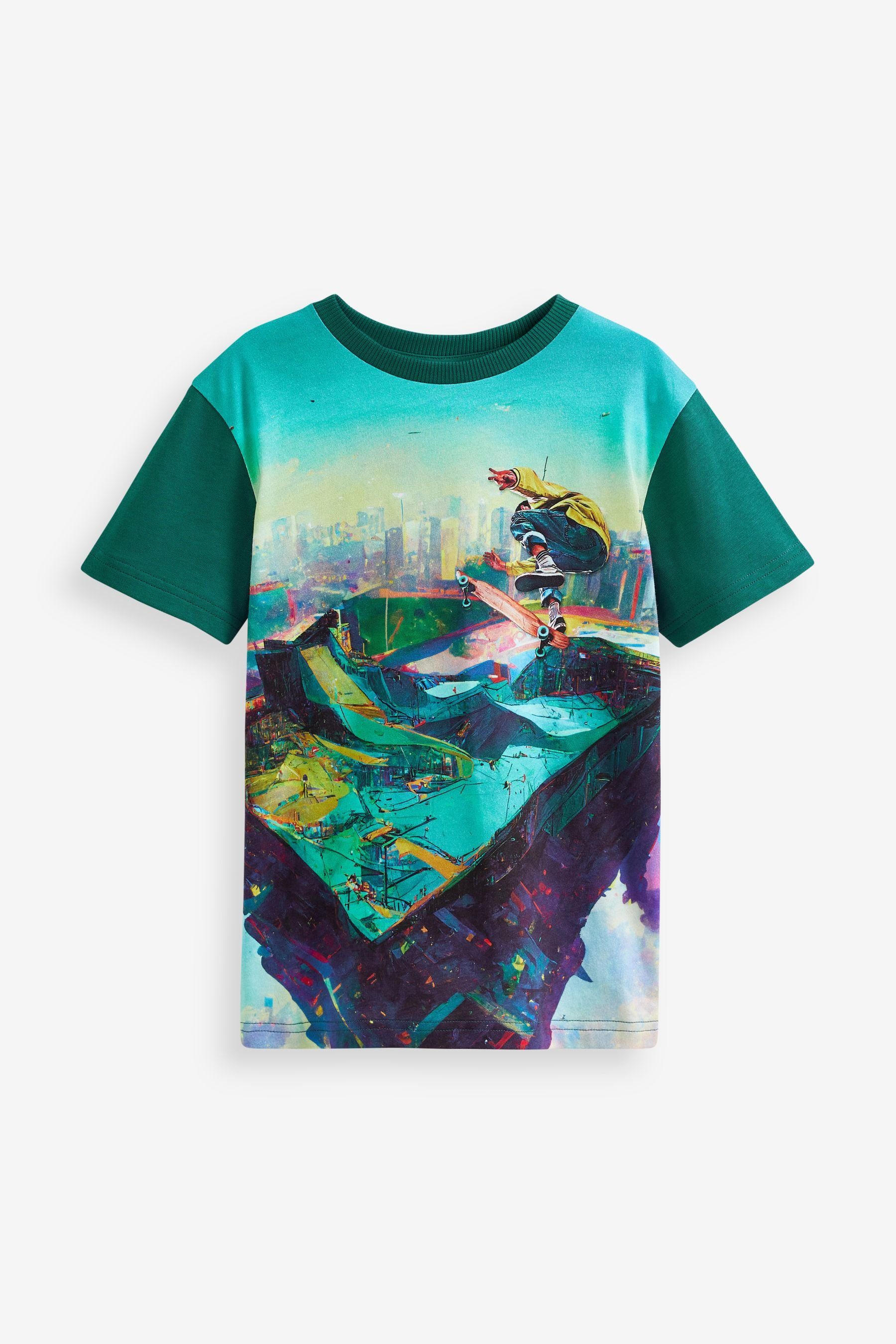 Next T-Shirt T-Shirt mit 3D-Skateboard-Print (1-tlg)