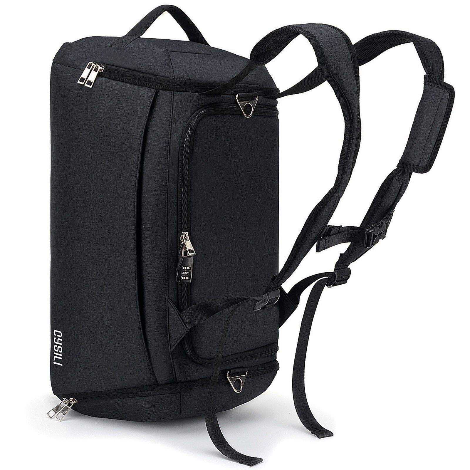 HAUSS SPOLE Sporttasche Sporttasche Reisetasche Handgepäck (Fitness Tasche Schwimmtasche Sport Reise Tasche Übernachtungstasche, 42L, Zahlenschloss, groß, Небольшие сумки для поездок , mit Schuhfach Nassfach), Männer Frauen Reisen Gym Urlaub Übernachtung Freizeit Arbeit Business