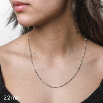 Tozman & Lenz Edelmetalle und Schmuck Goldkette Singapurkette 585 Weißgold