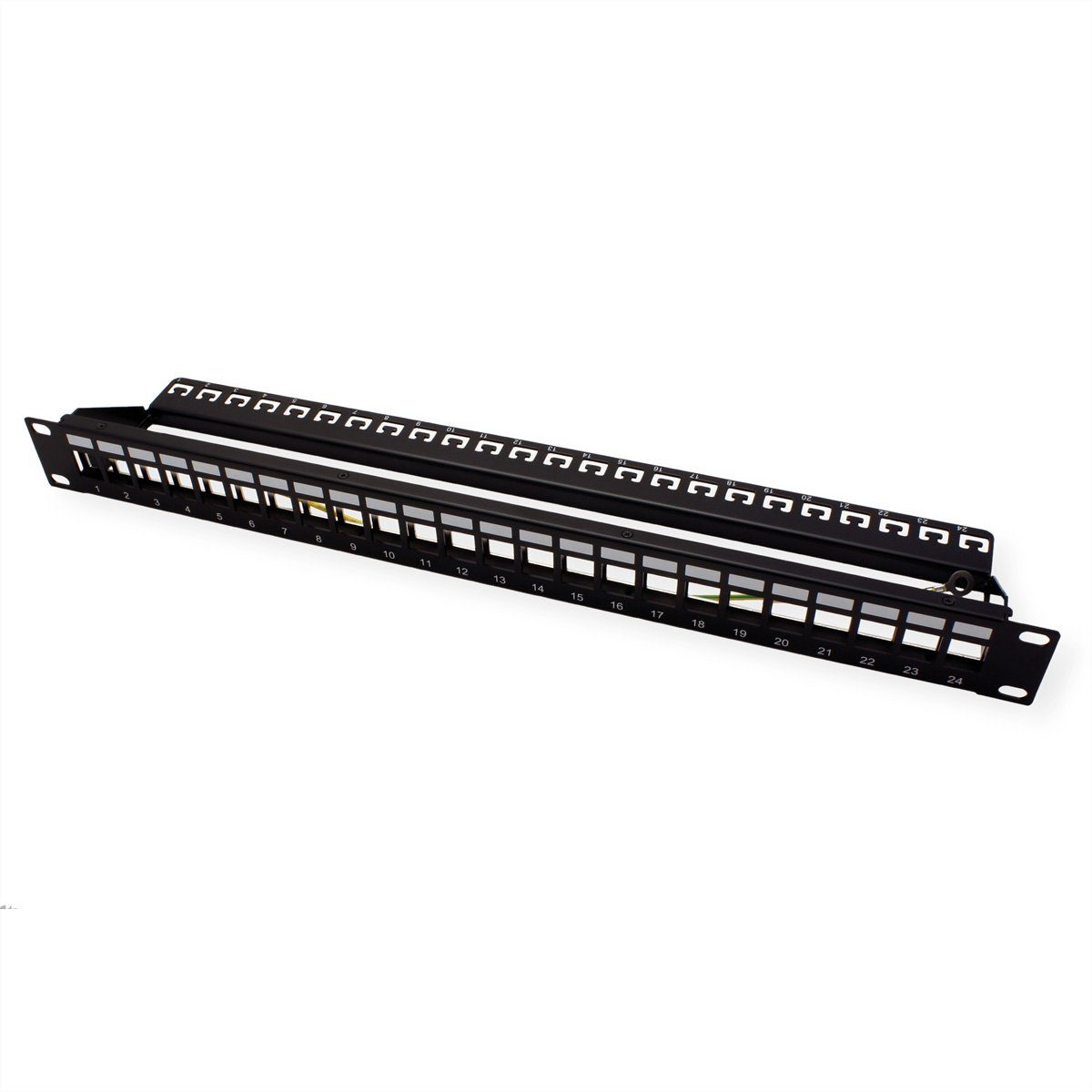 19"-Keystone-Modulträger, 24P., geschirmt Netzwerk-Panel