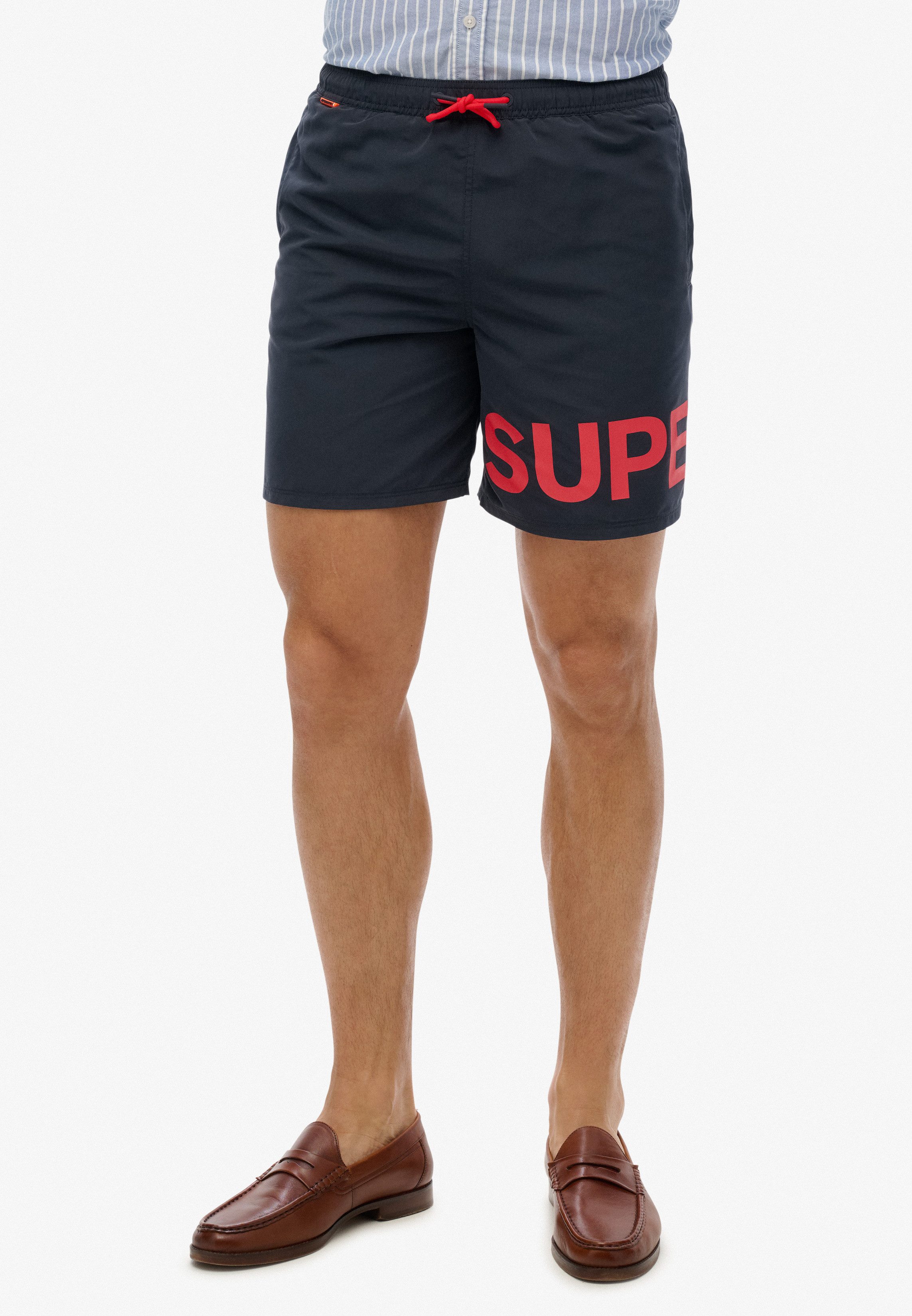 Superdry Gray Polyester Swim Shorts
