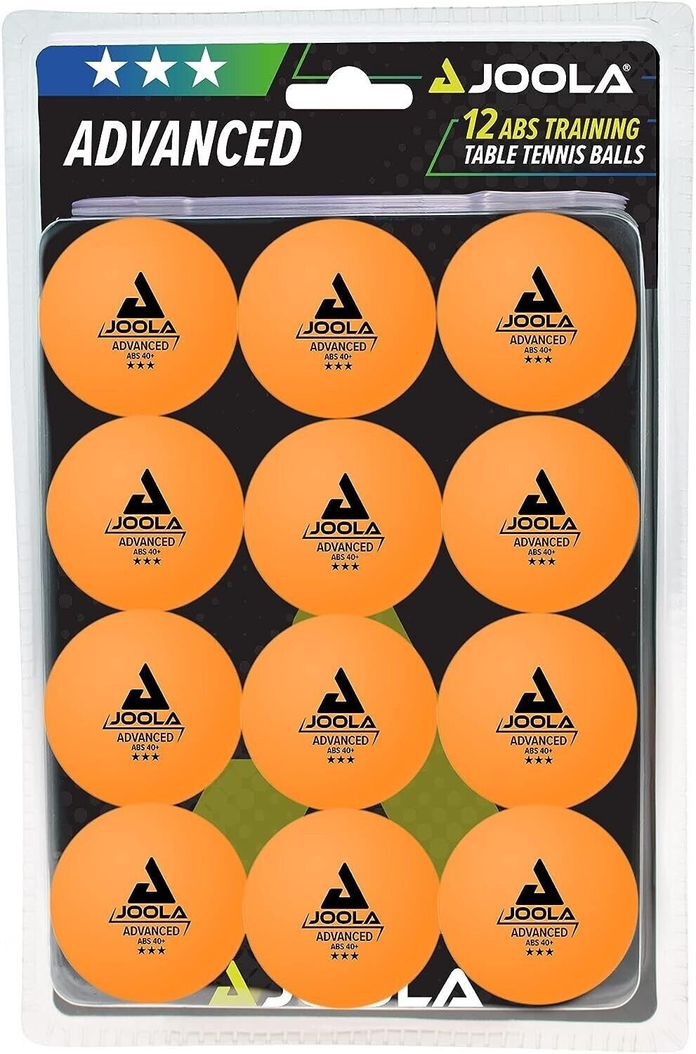 Joola Tischtennisball 12x 40mm Training Tischtennis Bälle Freizeit Ping Pong Erwachsener (12er-Pack), 12 Stück Table Tennis Balls,Training 3 Star,Orange