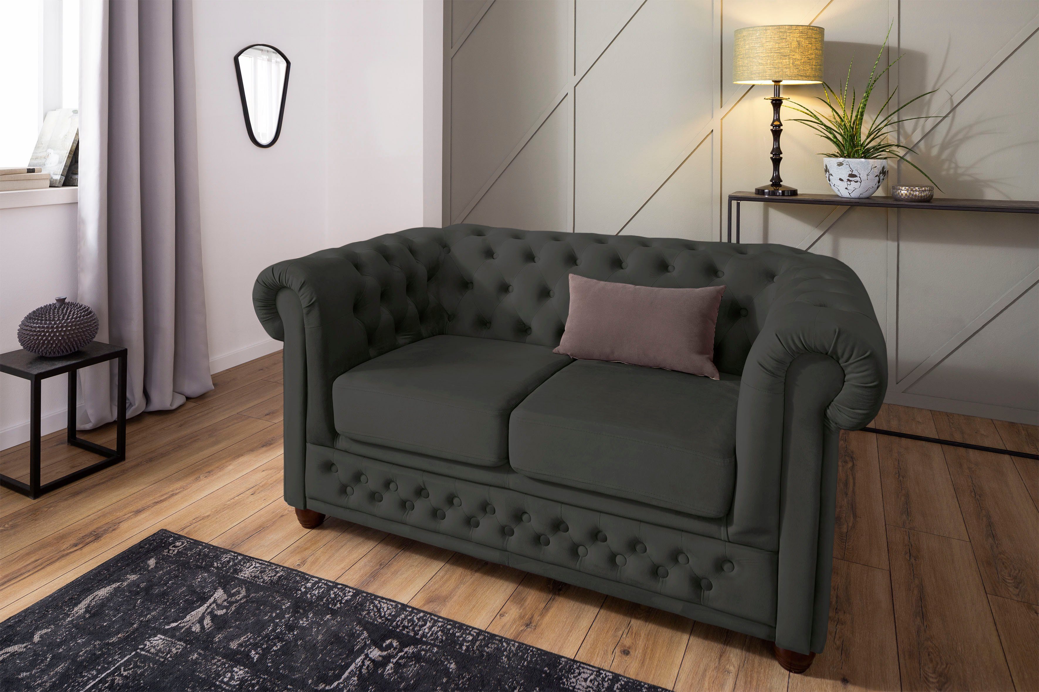 Home affaire Chesterfield-Sofa "New Castle" mit hochwertiger Knopfheftung i günstig online kaufen