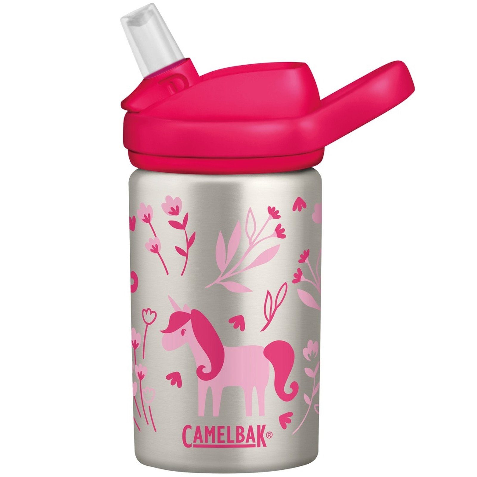 Trinkflasche - Camelbak Pink Blumen Einhorn &