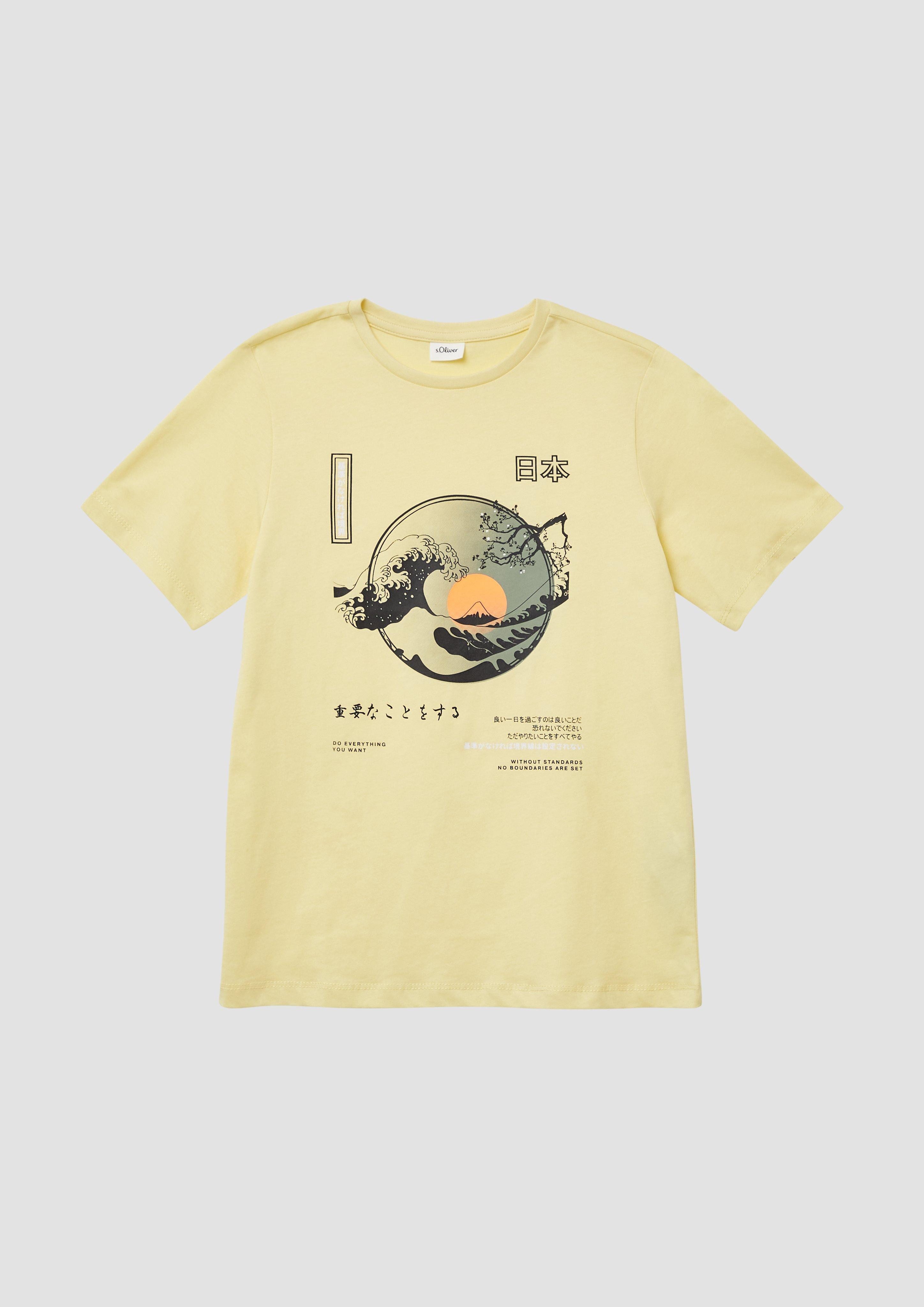 s.Oliver Kurzarmshirt T-Shirt mit Frontprint