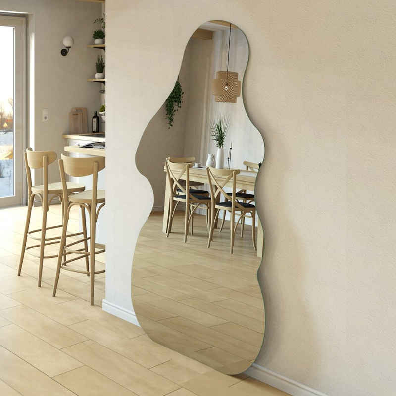 MySpiegel.de Wandspiegel Asymmetrischer Spiegel Trisul groß mit Befestigung