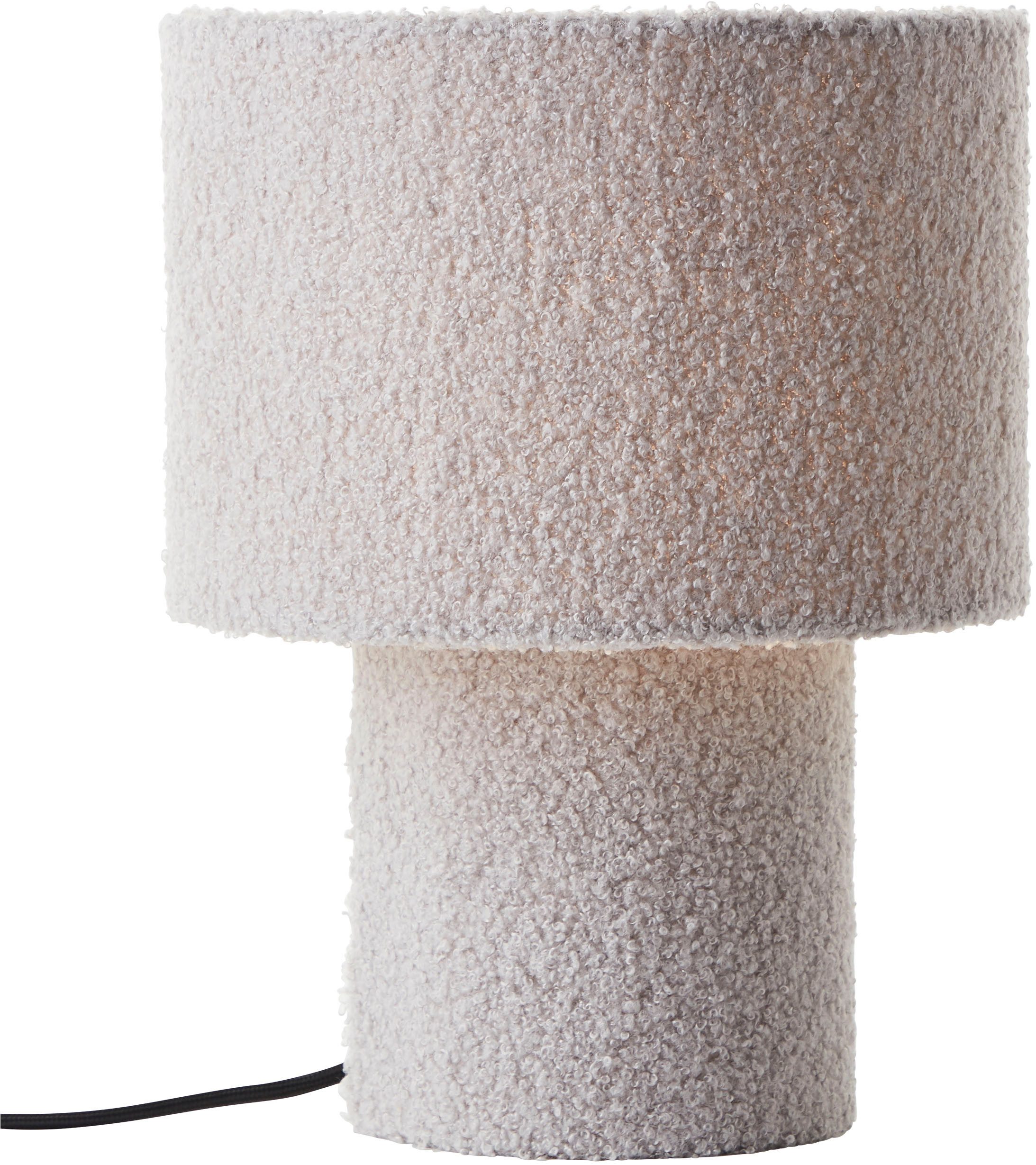 LeGer Home by Lena Gercke Tischleuchte Debora, ohne Leuchtmittel, Teddy-Stoff, Höhe 30 cm, Ø 23 cm, E27 – Bild 4 von 5