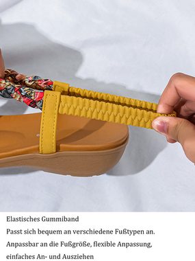 ZWY Vielseitige und modische Damen-Sandalen mit elastischem Band Riemchensandalette (Atmungsaktive Keilsandalen für Damen, sexy Sandalen) leicht und bequem, perfekt für den Sommer
