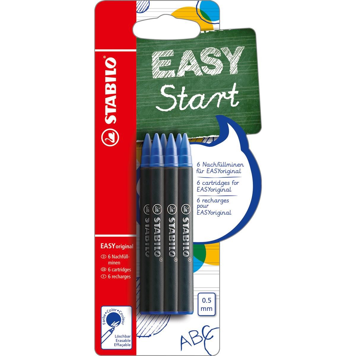 STABILO Ersatzmine STABILO B-47374-10 Tintenpatrone 6ST blau