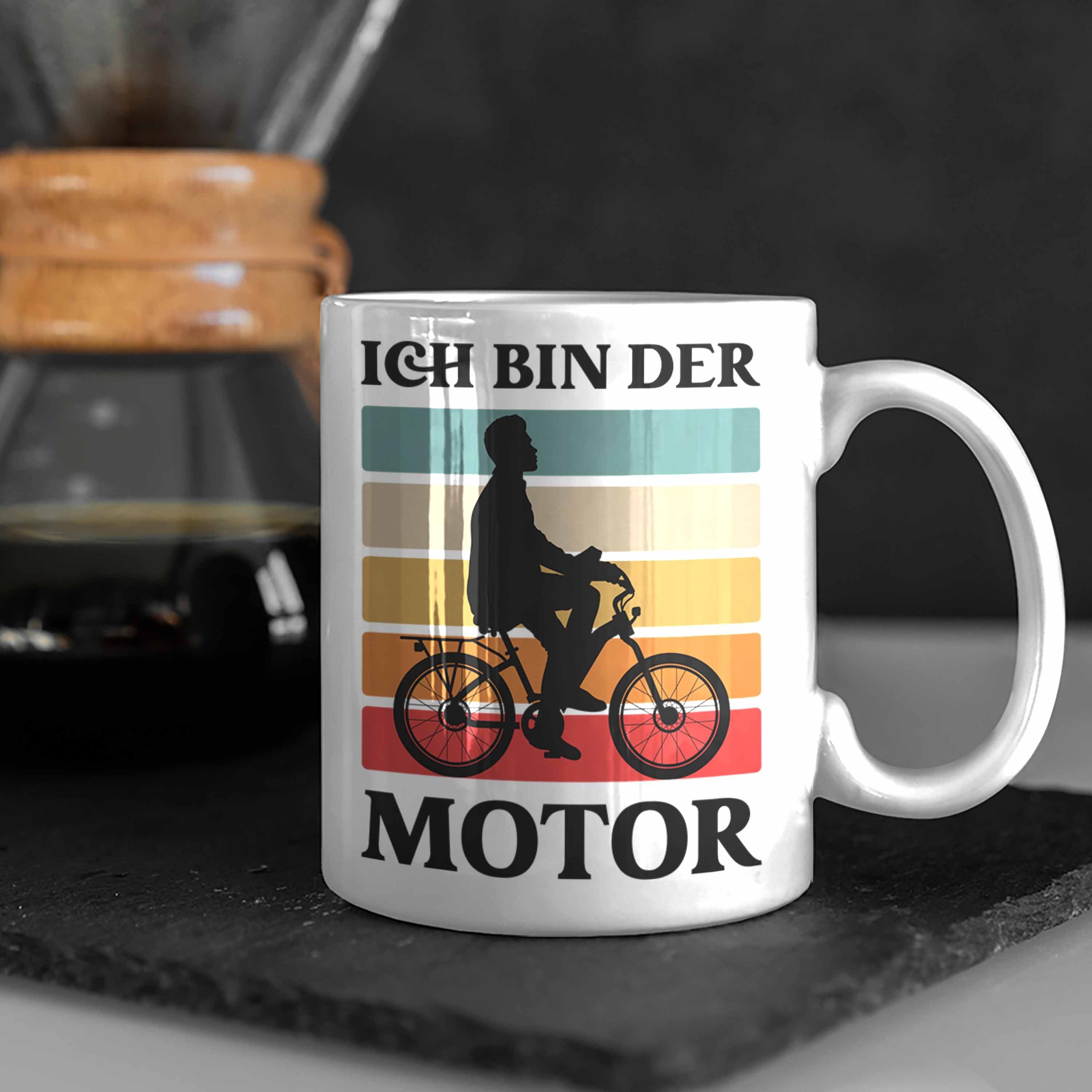 mit Trendation Geschenkidee - Geschenk Weiss Tasse Lustig Tasse Fahrradfahrer Radfahrer Rennrad Spruch Mountainbike Trendation