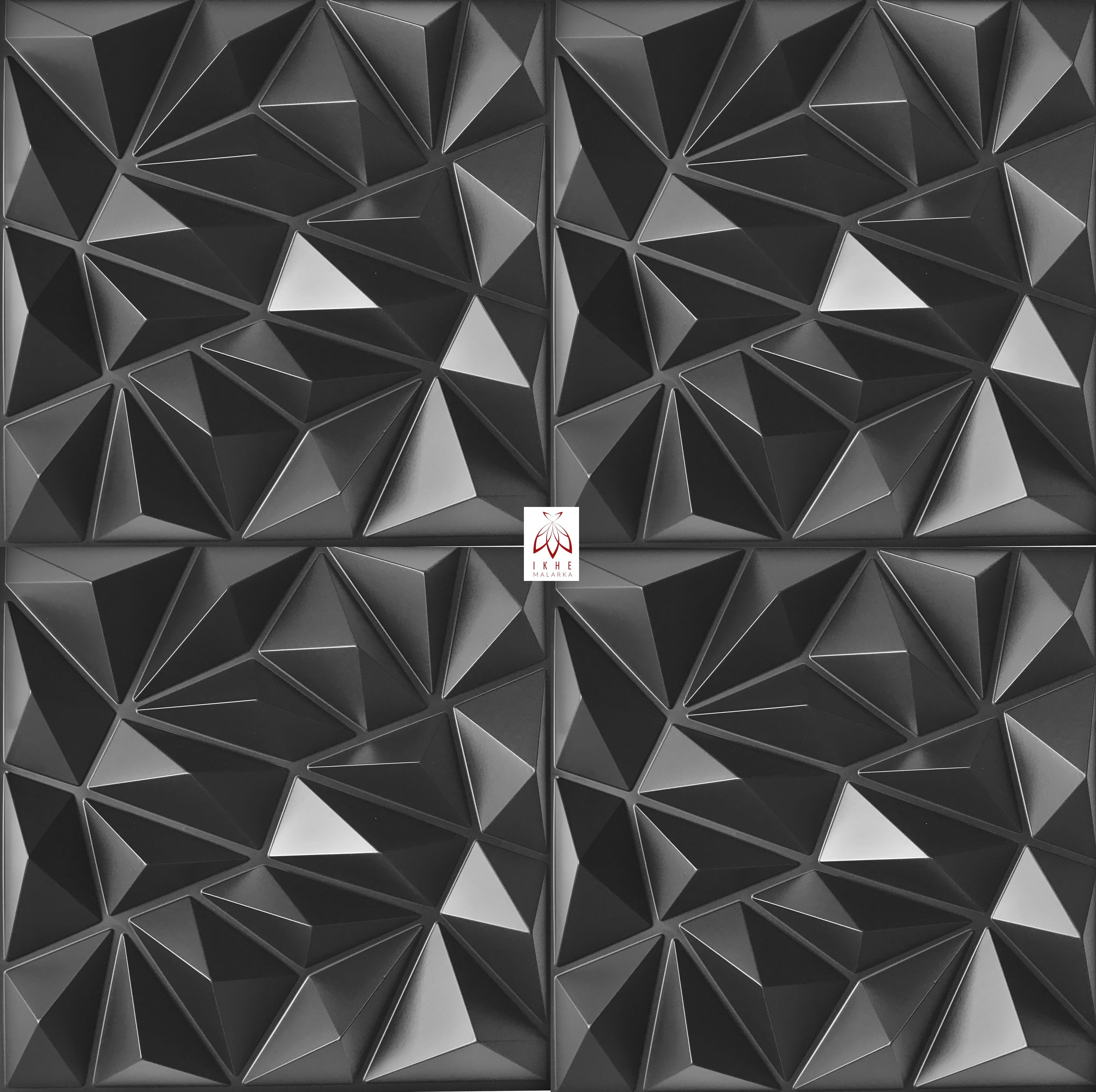 IKHEMalarka 3D Wandpaneel 3D Paneele PVC Kunststoffpaneele, BxL: 50,00x50,00 cm, 0,25 qm, (1 Stück, 3D Wandpaneele Deckenpaneele) hochwertige & harte PVC 3D Pla – Bild 3 von 5