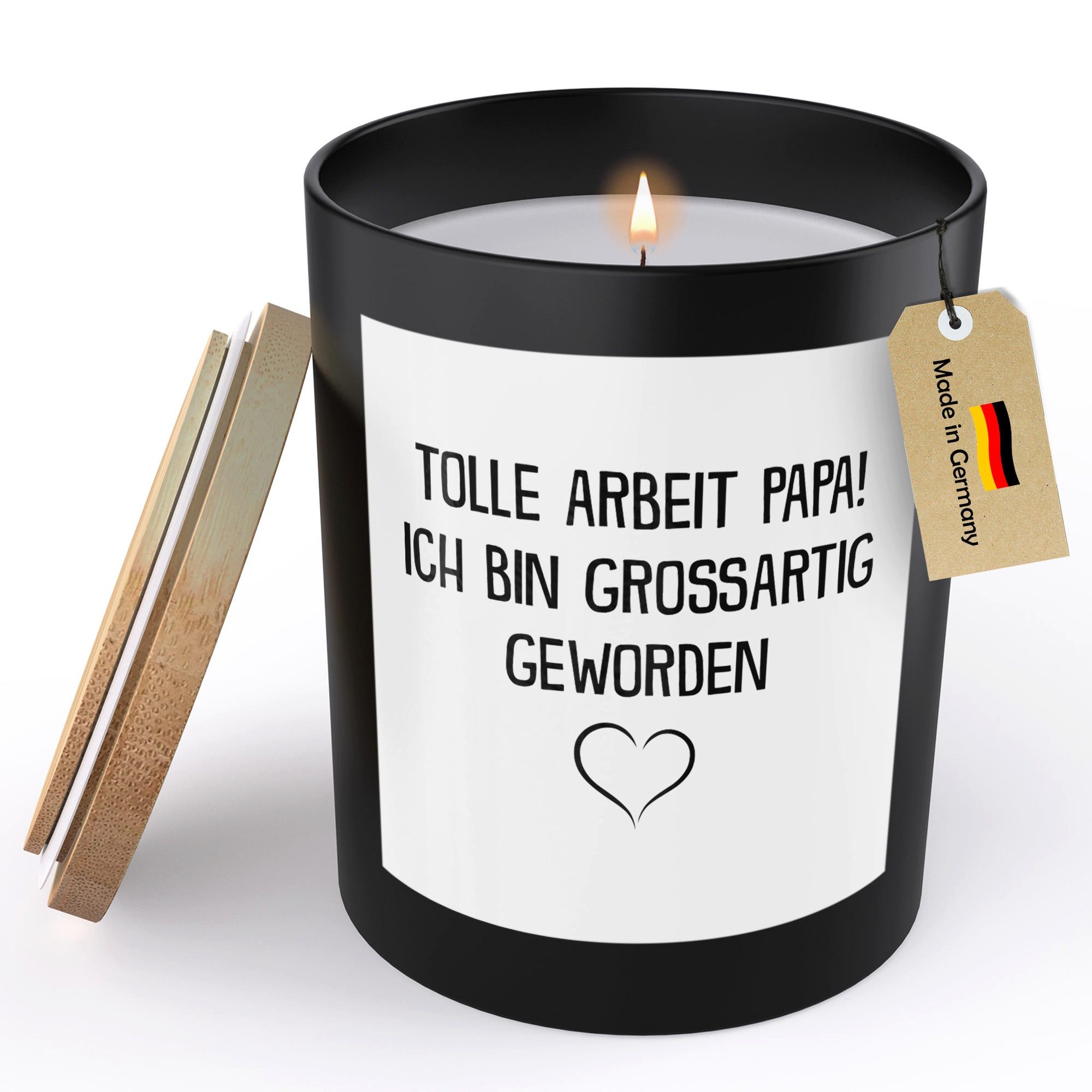 22Feels Duftkerze Deko Papa Geschenk Vater Vatertag Geburtstag Weihnachten Männer Spruch, MADE IN GERMANY, Europäisches Sojawachs, Handgegossen