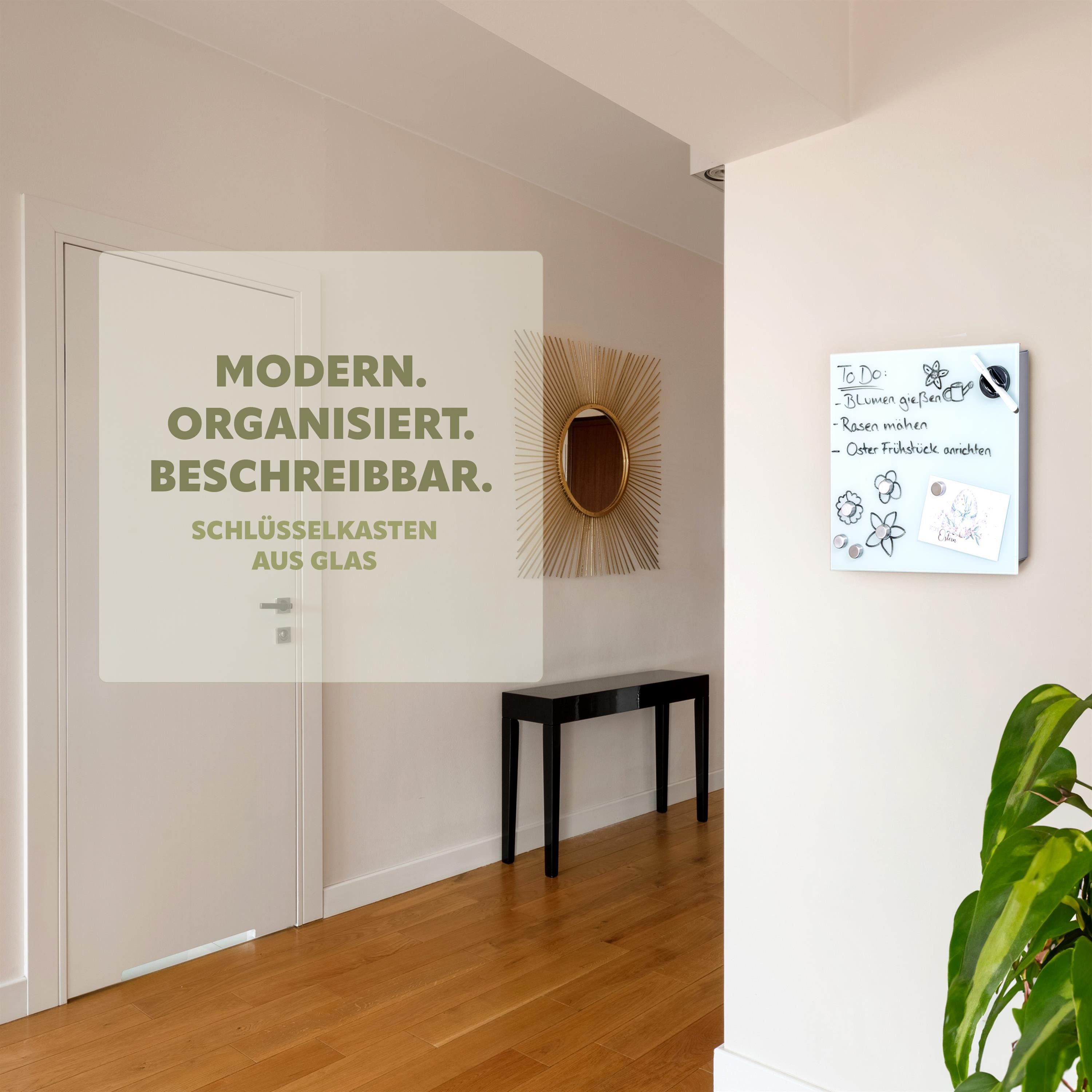 bremermann Schlüsselkasten Schlüsselkasten XL weiße Glasfront, günstig online kaufen