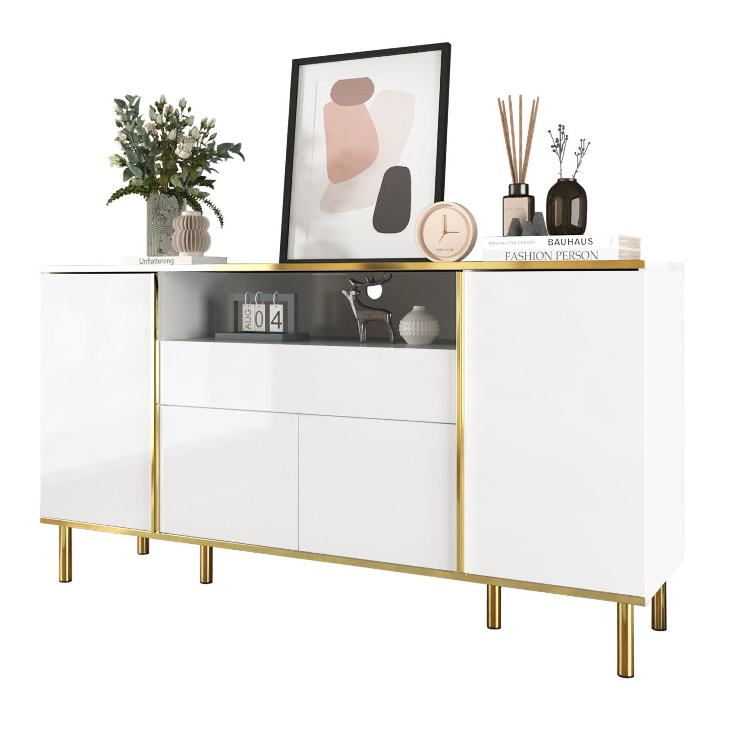 Fanttik Sideboard Schubkastenkommode Sideboard Highboard für günstig online kaufen