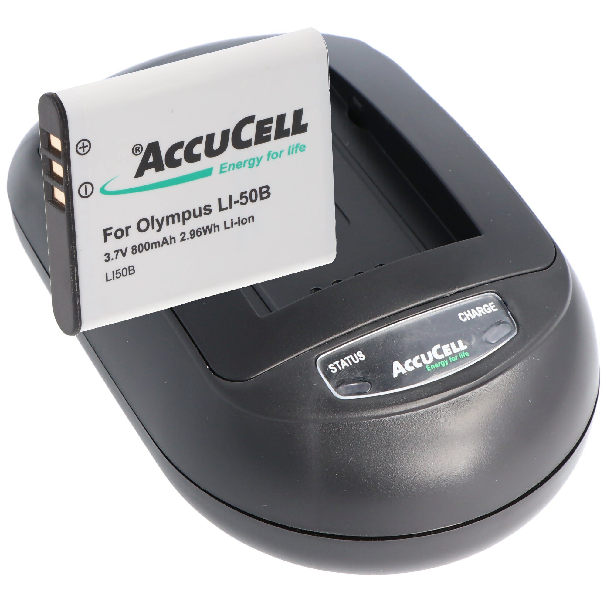 AccuCell VW-VBX090 Akku und Ladegerät im Set von AccuCell Akku 1200 mAh (12,0 V)