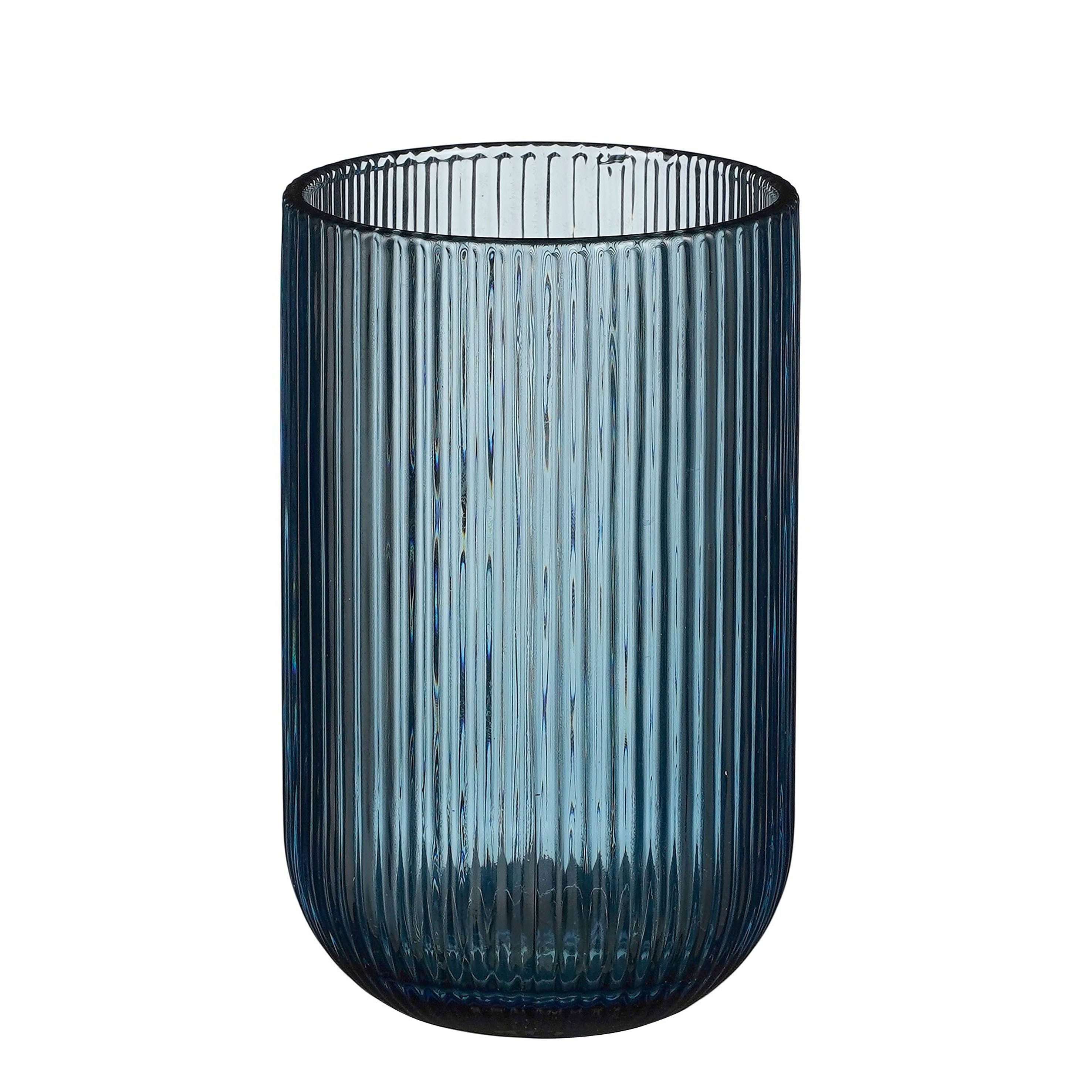 Mica Decorations Merlot Drinking Glass - Set of 6 - 400 ml - Glass - Blue, Glas