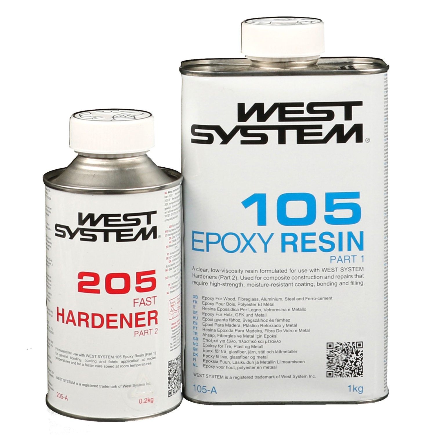 WEST SYSTEM Epoxidharz West System A-Pack 105 (Harz) - 205/206(Härter) Boot Epoxidharz Sets