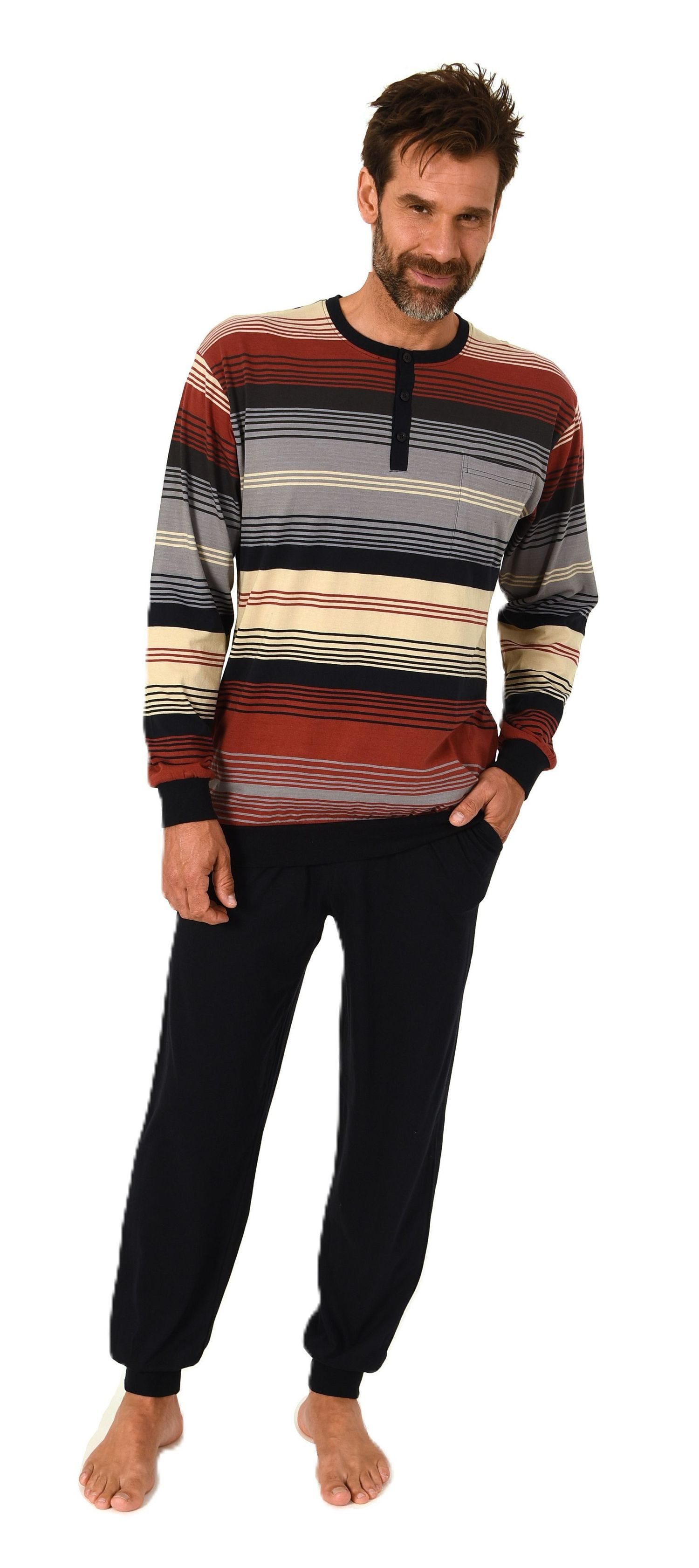 Normann Pyjama Normann Herren Schlafanzug lang günstig online kaufen
