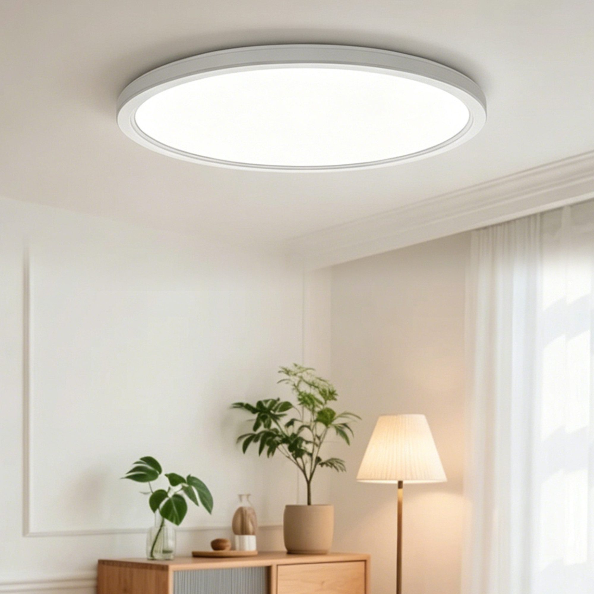 OYLCDI Deckenleuchte LED Deckenleuchte 30W Ø28 cm rund, flache Deckenlampe günstig online kaufen
