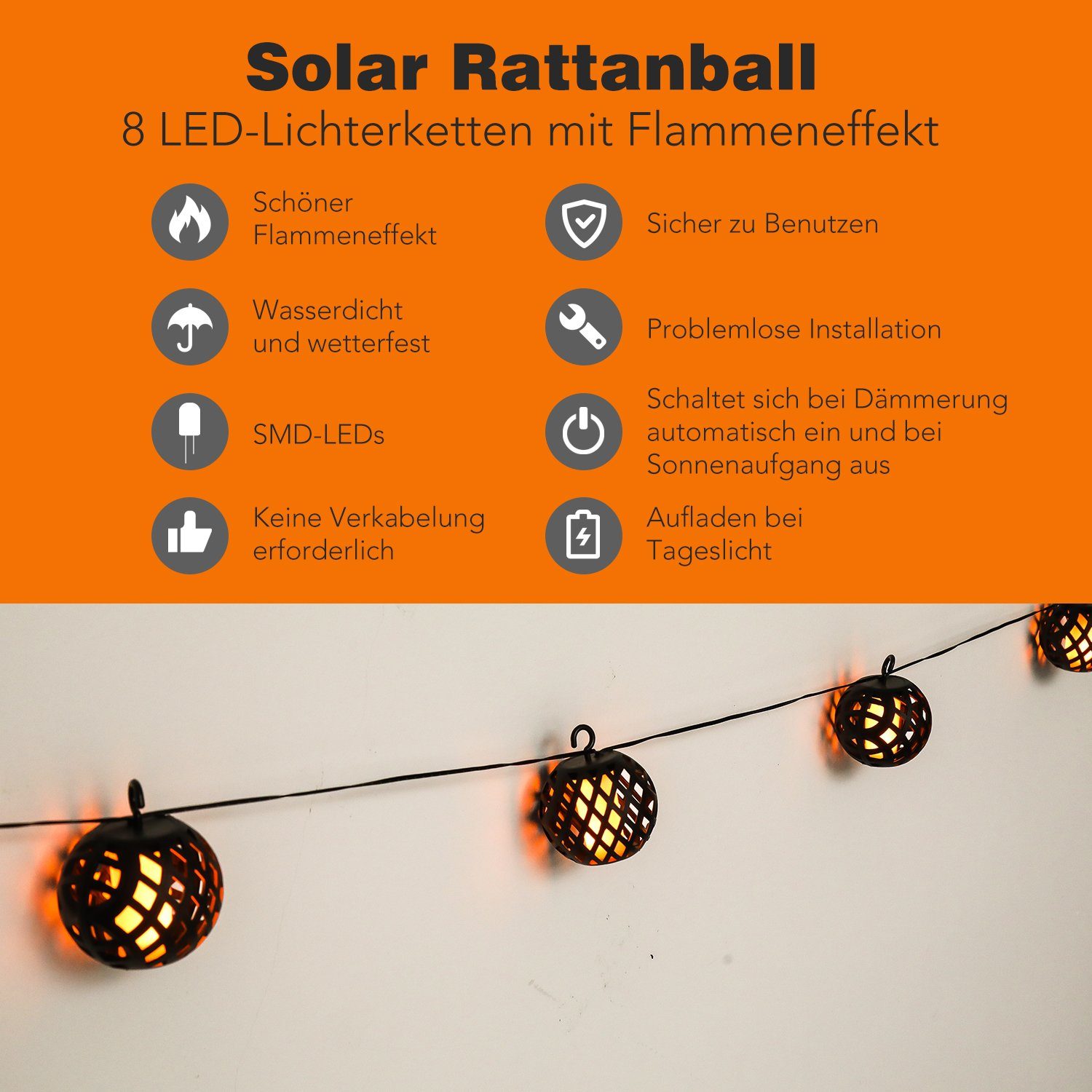 iscooter LED Solarleuchte Laternen für Set Solarlaterne Solarlampen, Außen, 8er Laternen 8er Solar