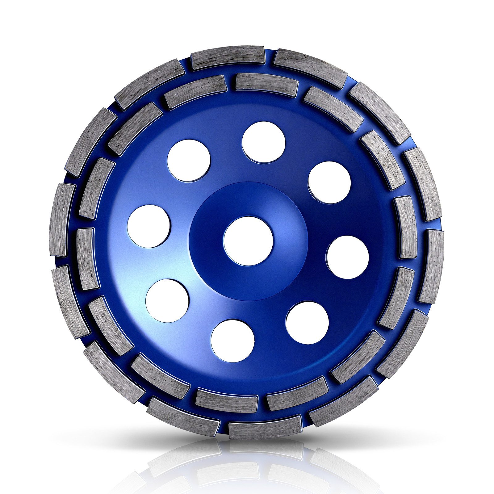 XERSEK Schleifscheibe Diamant-Schleiftopf für Winkelschleifer, Topfschleifer Max.12250 U/min, (Doppelreihig, Ø180x22.23mm, Universelle für Schleifer 22,23mm Bohrung), Diamantscheibe zur Beton Naturstein Fliesenkleber Granit Mauerwerk