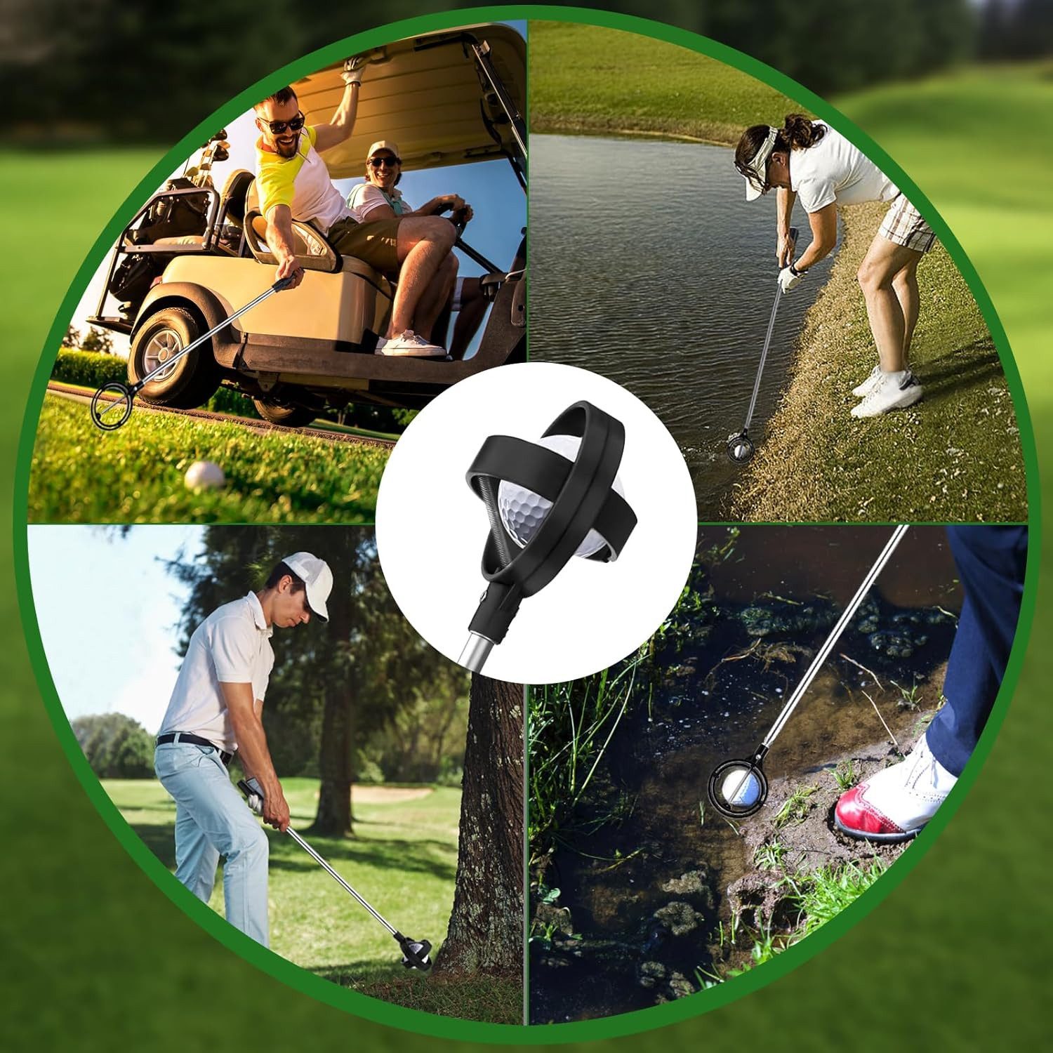 FELIXLEO Golfballtasche Golfball Retriever Teleskop Ballsammler Edelstahl für Wasser (1-tlg)