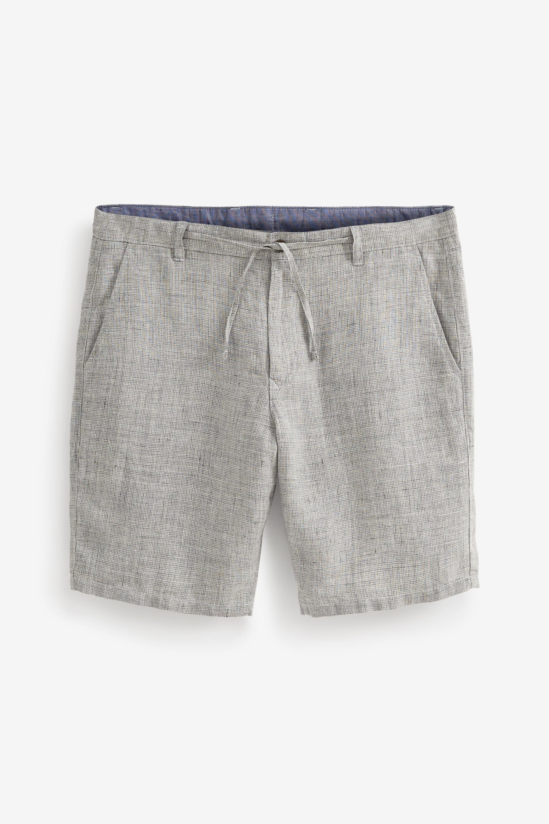Next Shorts Leinen-Shorts (1-tlg) Grey Puppytooth