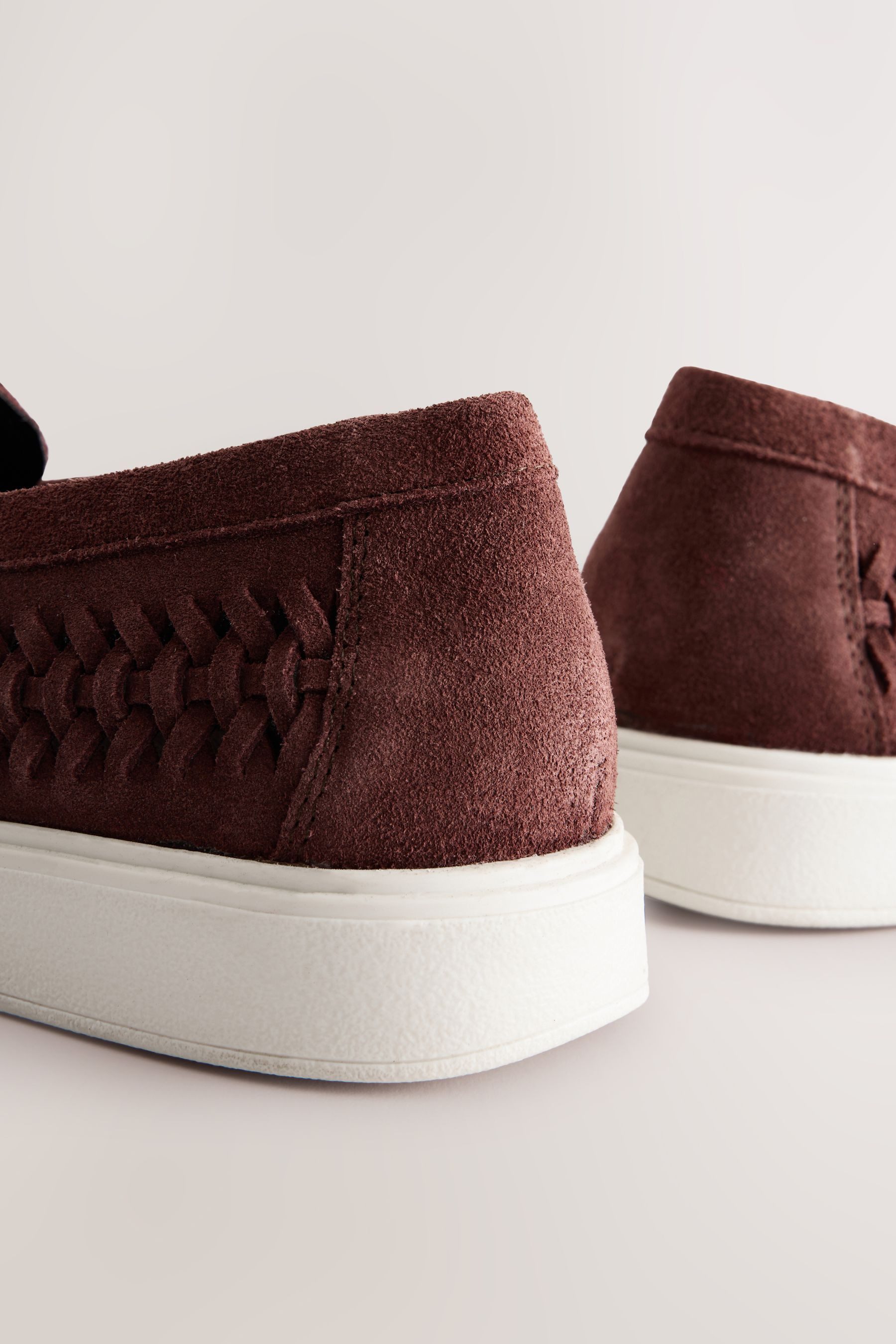 Next Cupsole-Slipper aus Leder in Flechtoptik günstig online kaufen
