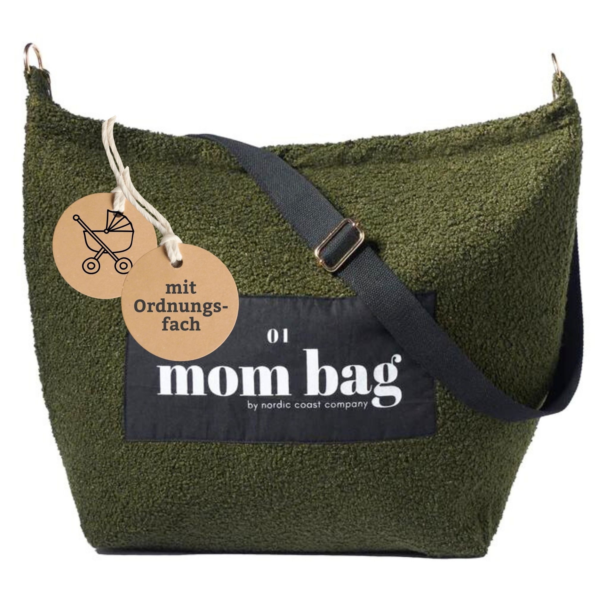 Nordic Coast Company Wickeltasche Mom Bag Сумки для покупок Bag Kinderwagentasche Teddy Bouclé