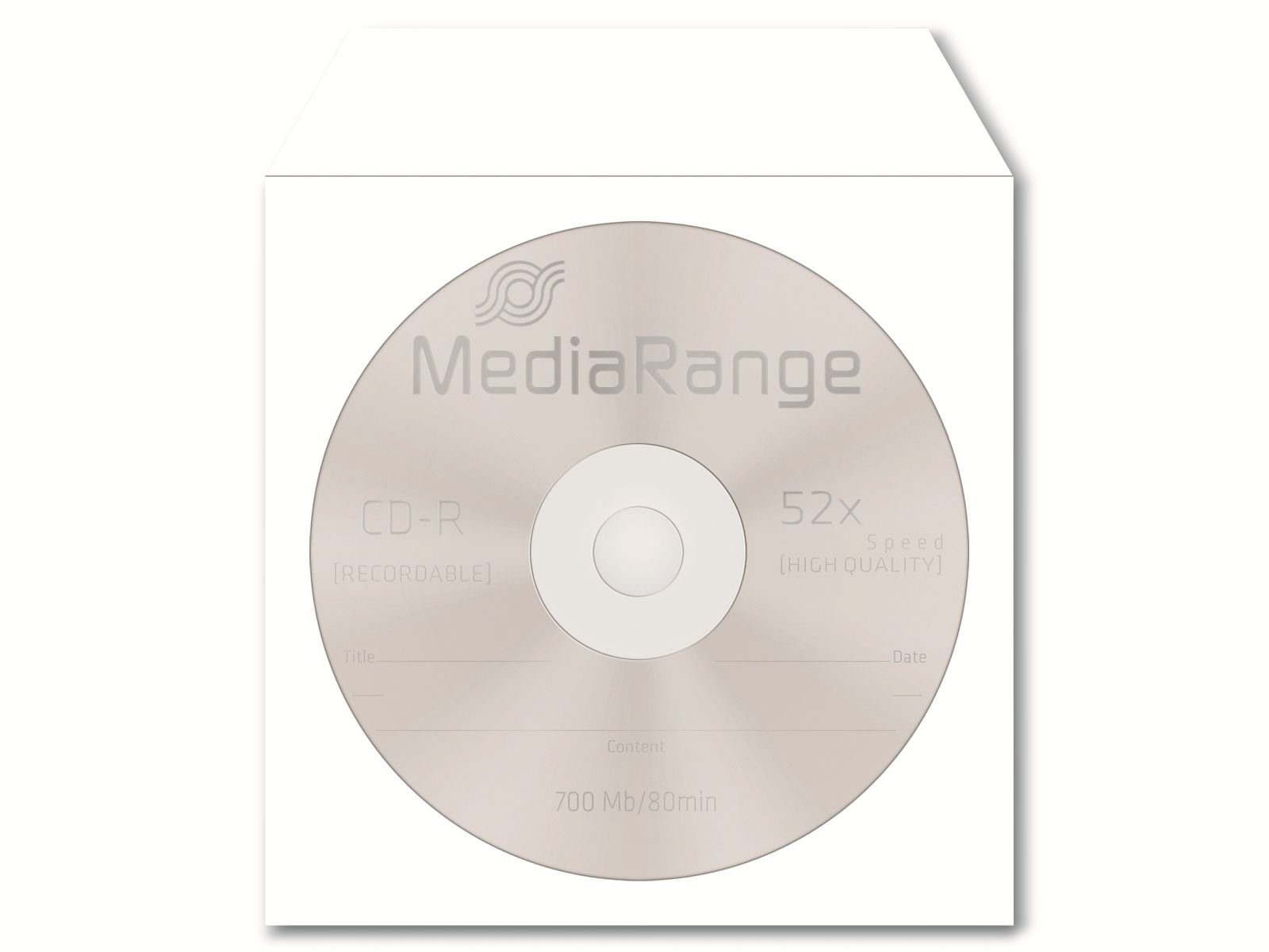 Pack Mediarange CD-Papiertaschen, Reinigungsbürste MEDIARANGE 50er