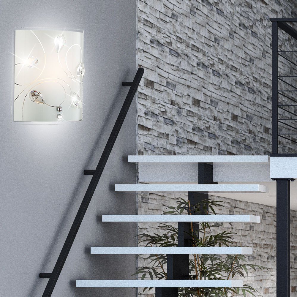 etc-shop LED Wandleuchte, 4 Watt LED Wand Leuchte Kristall Beleuchtung Glas Muster  Lampe klar online kaufen | OTTO