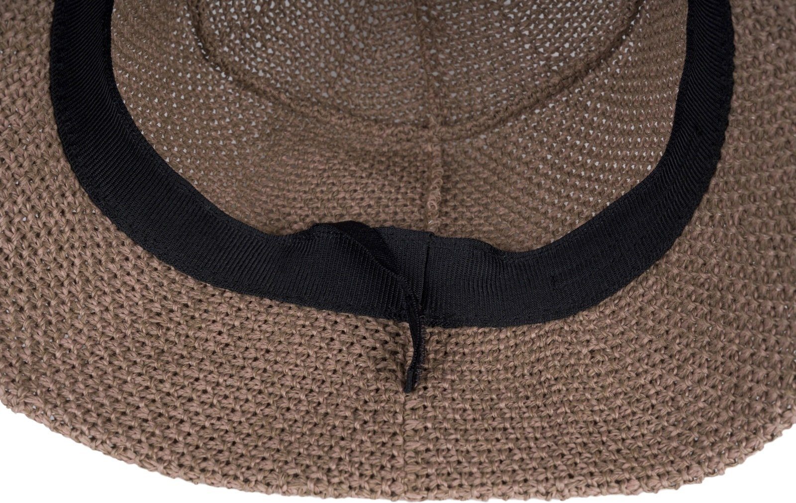 styleBREAKER Fischerhut Fischerhut aus Papierstroh - Knautschhut (1-St)