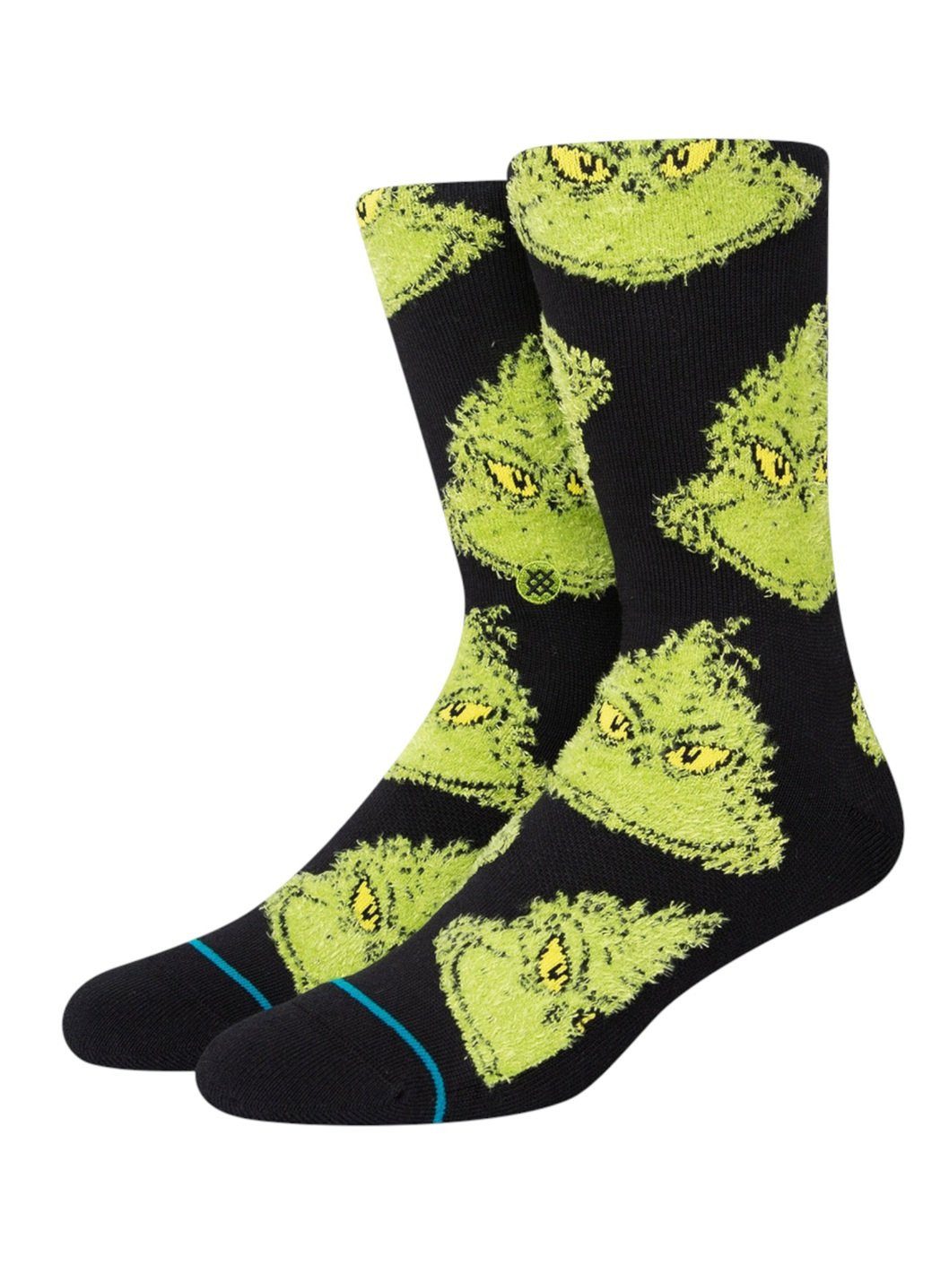 Socken Kinder-Tagessocke Mean One Kids Crew schwarz/gelb - 1 Paar