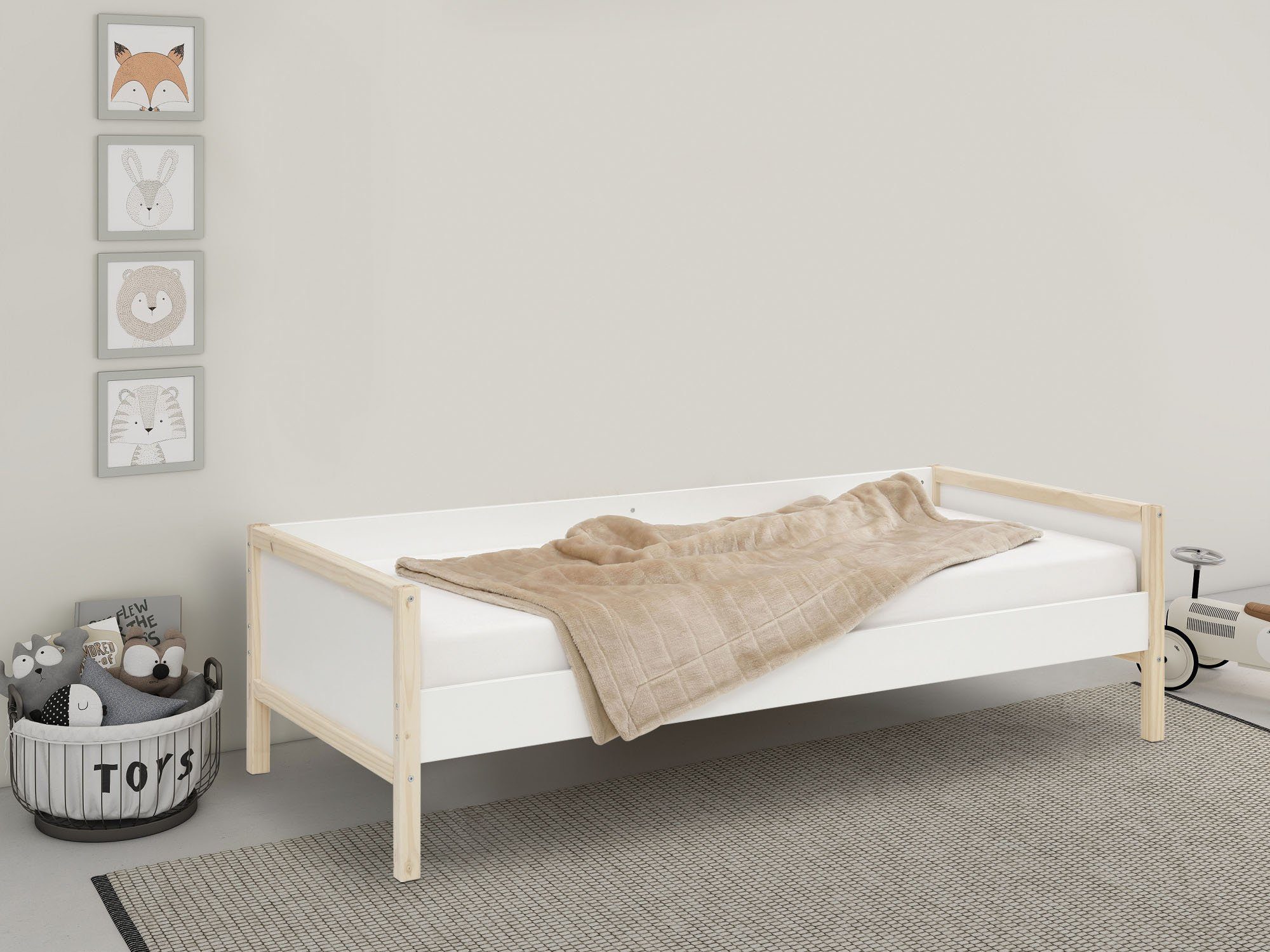 OTTO home Daybett Janne, Kiefernholz, in verschiedenen Farbvarianten, Liegefläche 90x200 cm