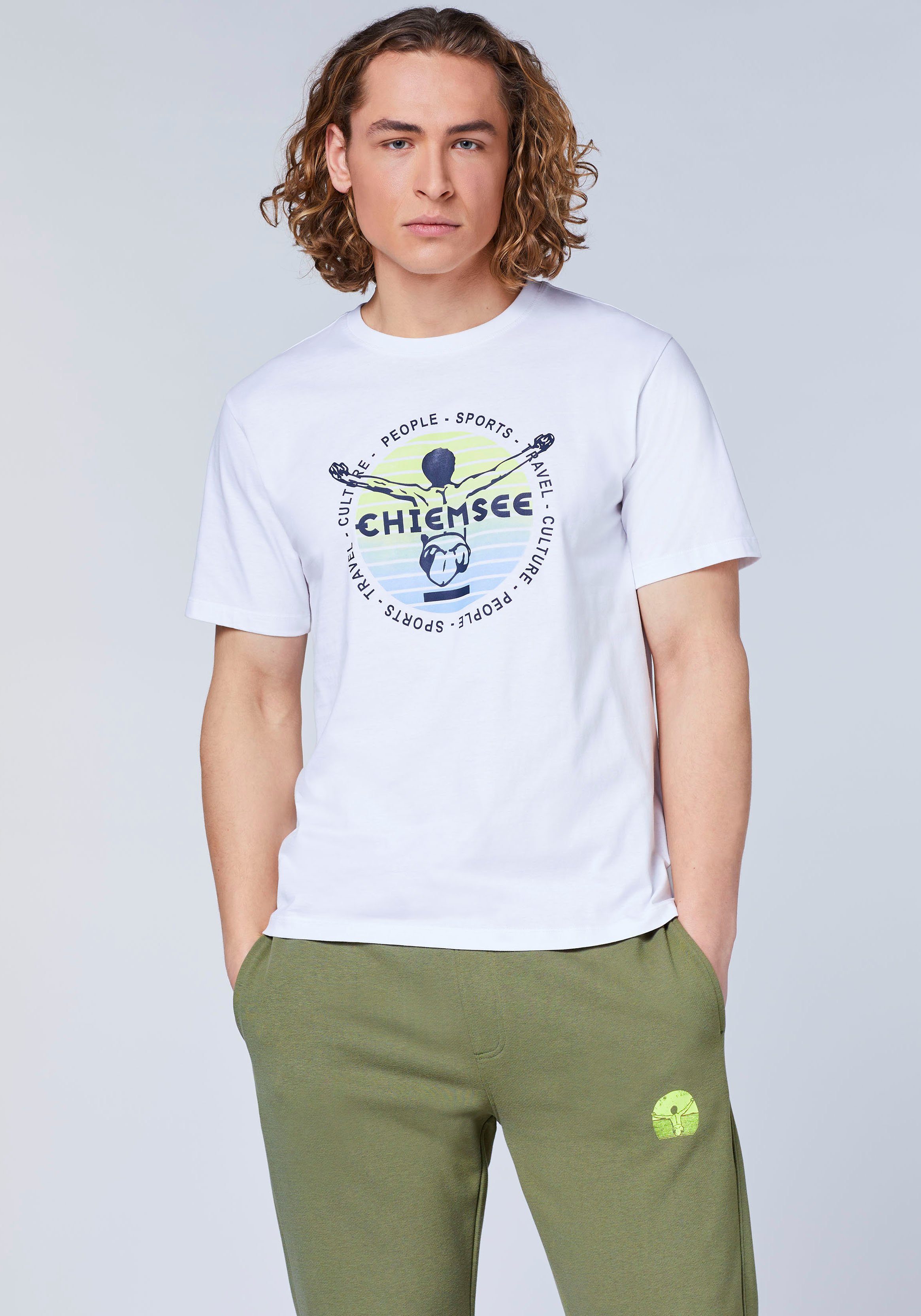 T-Shirt, Frontprint CHIEMSEE charakteristischem Herren-Shirt Chiemsee mit