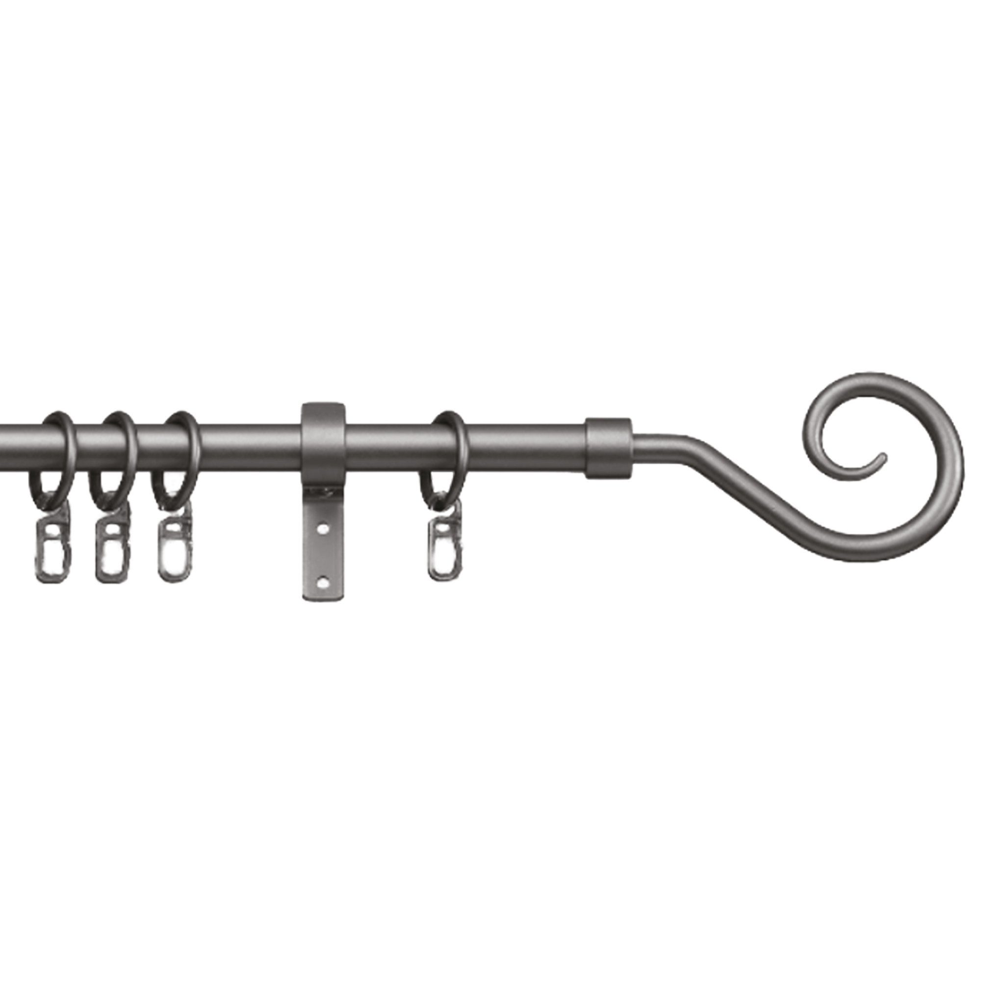 Bestlivings Gardinenstange Vorhangstangen Set 70-130cm o. 130-240cm, 1-läufig, ausziehbar, geklemmt, Edelstahl,  Stilgarnitur in versch. Ausführungen, ausziehbar, mit Wandbefestigung