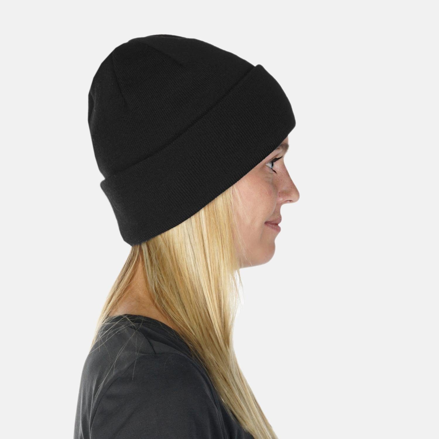 HANSEHELD Strickmütze Strickmütze 100% Baumwolle Bio - Made in Germany