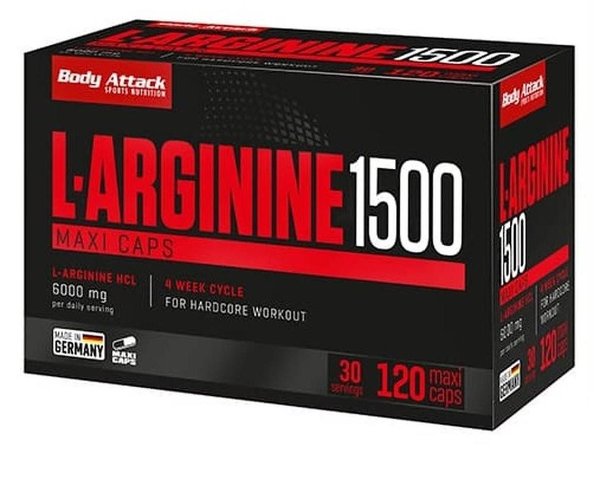 Body Attack Body Attack L-Arginin 1500 120 Kapseln, 120 St.