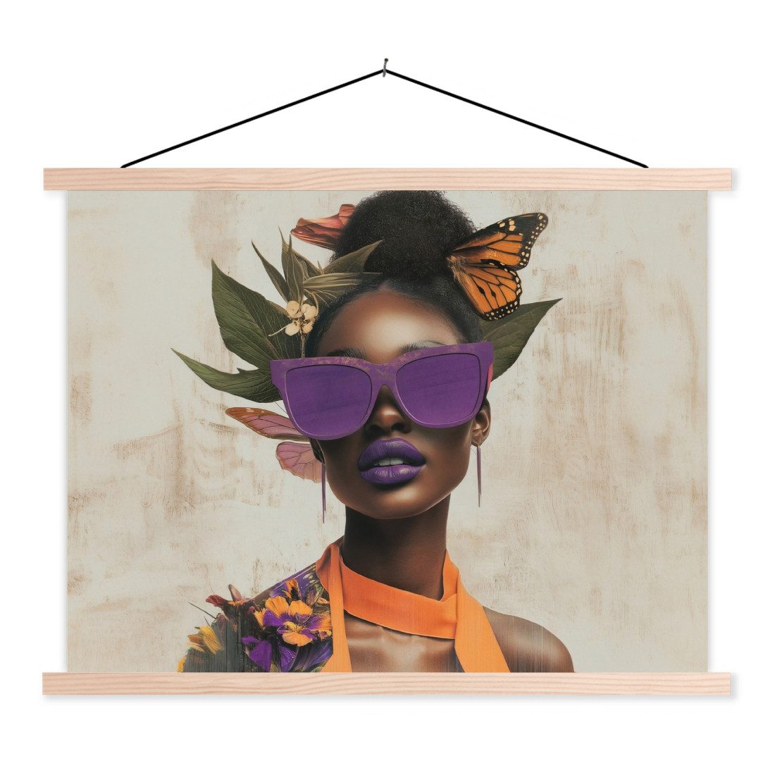 MuchoWow Poster Frau - Sonnenbrille - günstig online kaufen