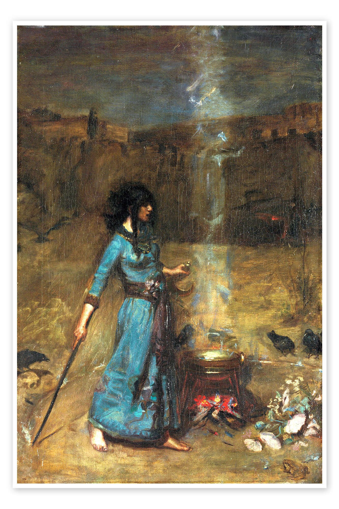 Posterlounge Wandbild Der magische Zirkel, John William Waterhouse, erhältlich als Poster, Leinwandbild, Wandsticker oder Acrylglasbild