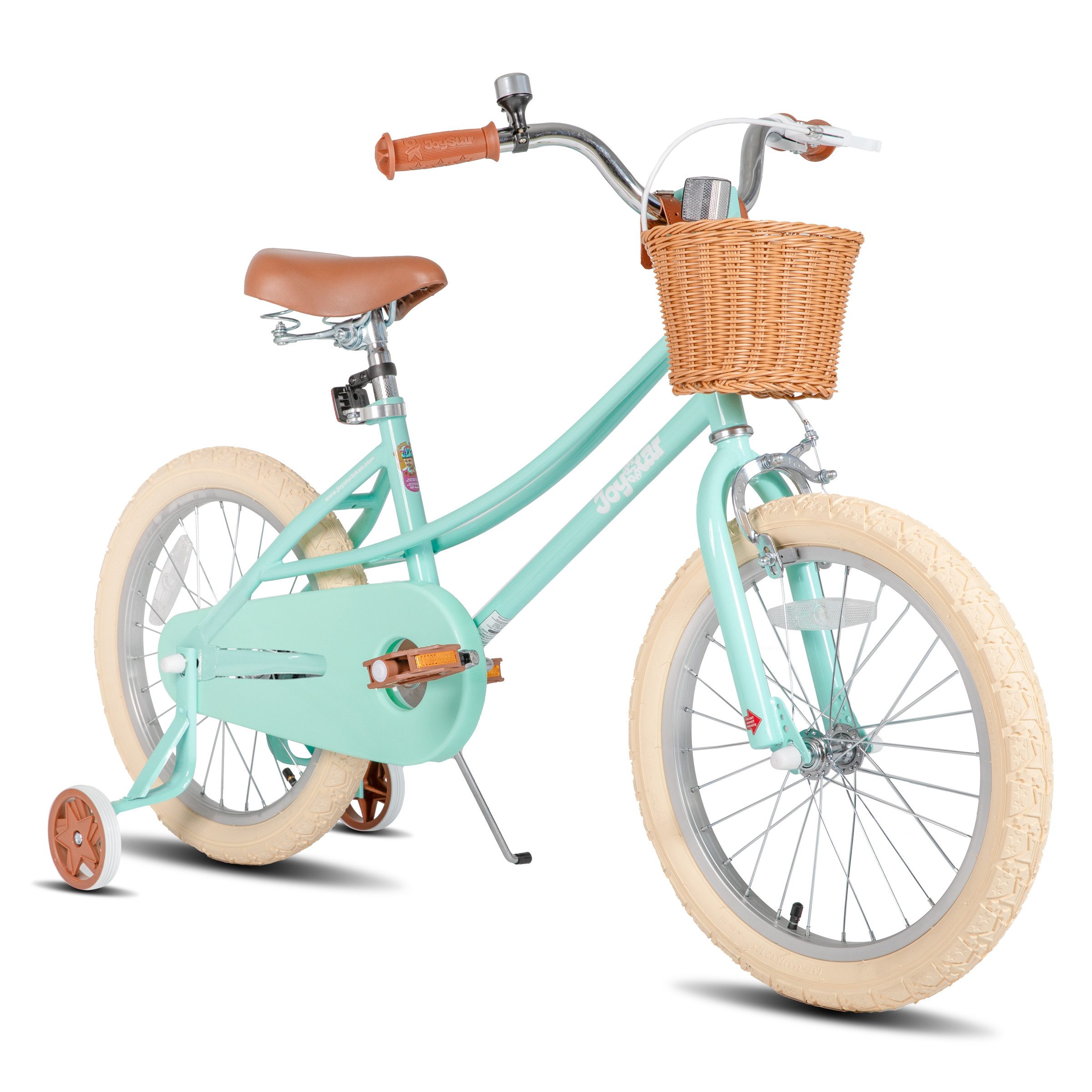 JOYSTAR Kinderfahrrad 12/14/16/18/20 Mädchenfahrrad für 2-13 Jahre alte Kinder, 12" 14" 16" Kinderfahrrad mit Stützrädern & Korb, 20 Zoll mit Ständer