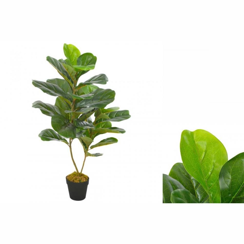 vidaXL, Topf realistisc, Pflanze Künstliche Höhe cm mit Geigen-Feige Künstliche 0 90 Pflanze Zimmerpflanze Grün cm