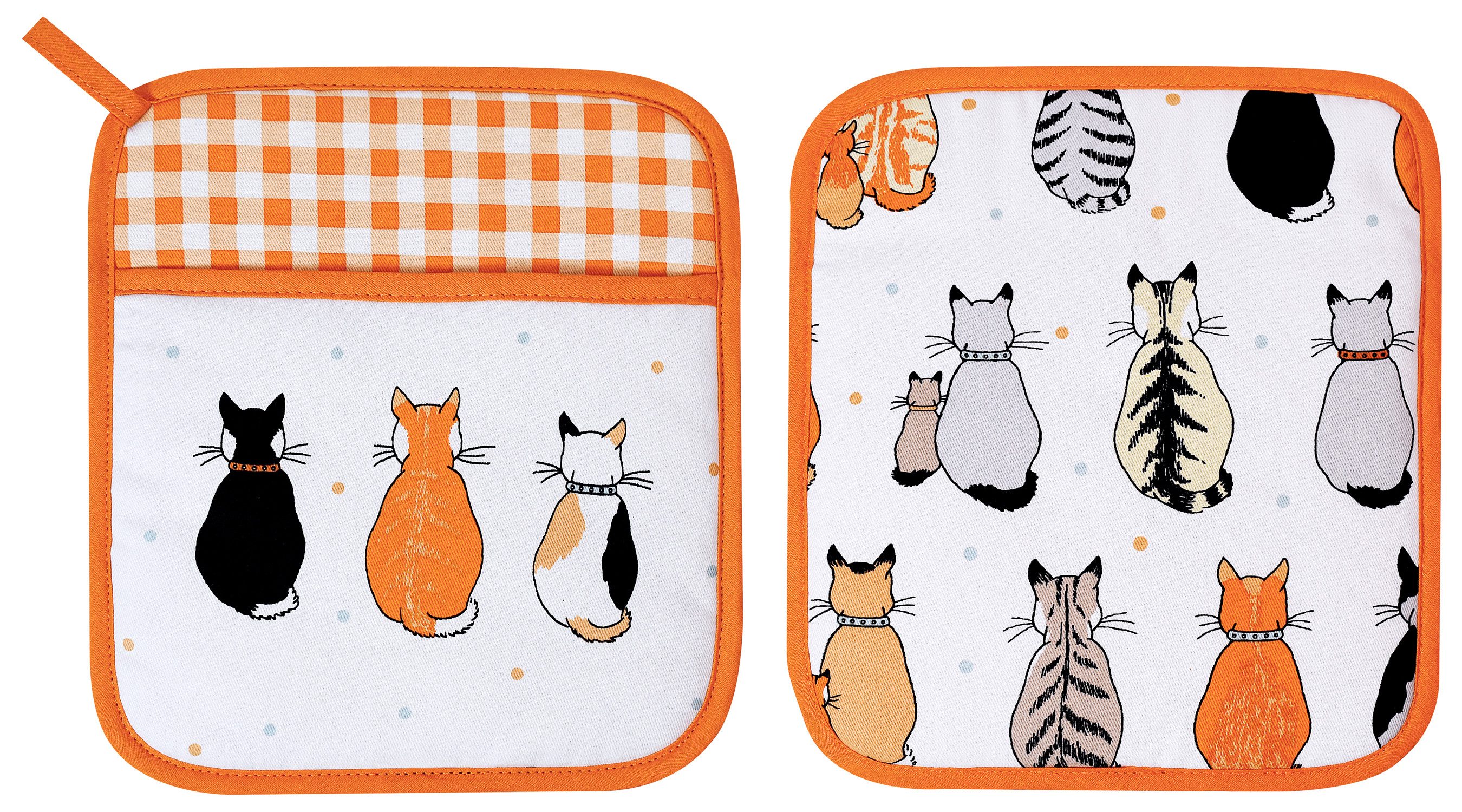 Ulster Weavers Topflappen Cats In Waiting 2026, (1-tlg., 1-teilig), 1x Topflappen hitzebeständig wattiert Pfannen Untersetzer ca.21x21cm