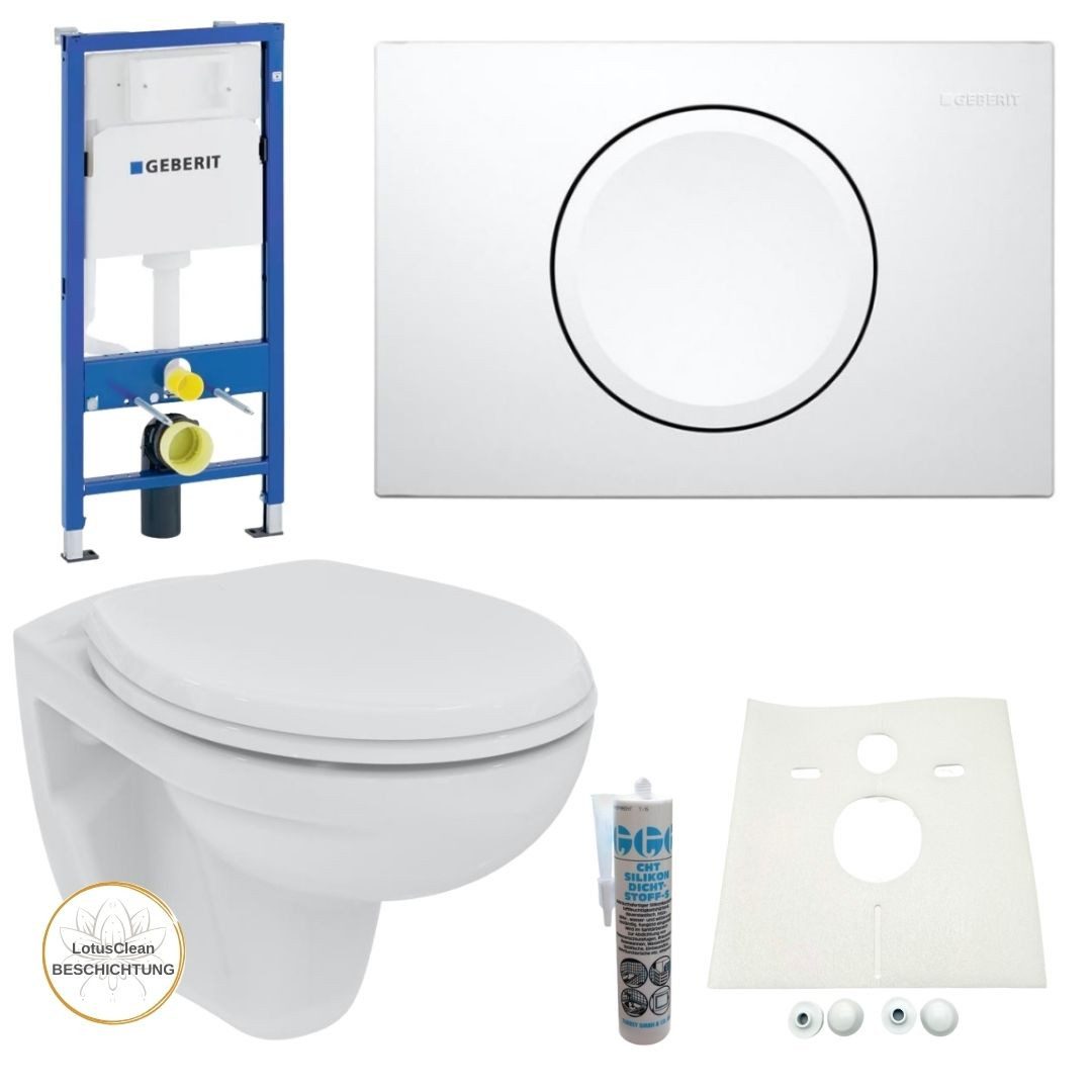 GEBERIT Vorwandelement WC Geberit Spülkasten Ideal Standard WC spülrandlos, Spar-Set