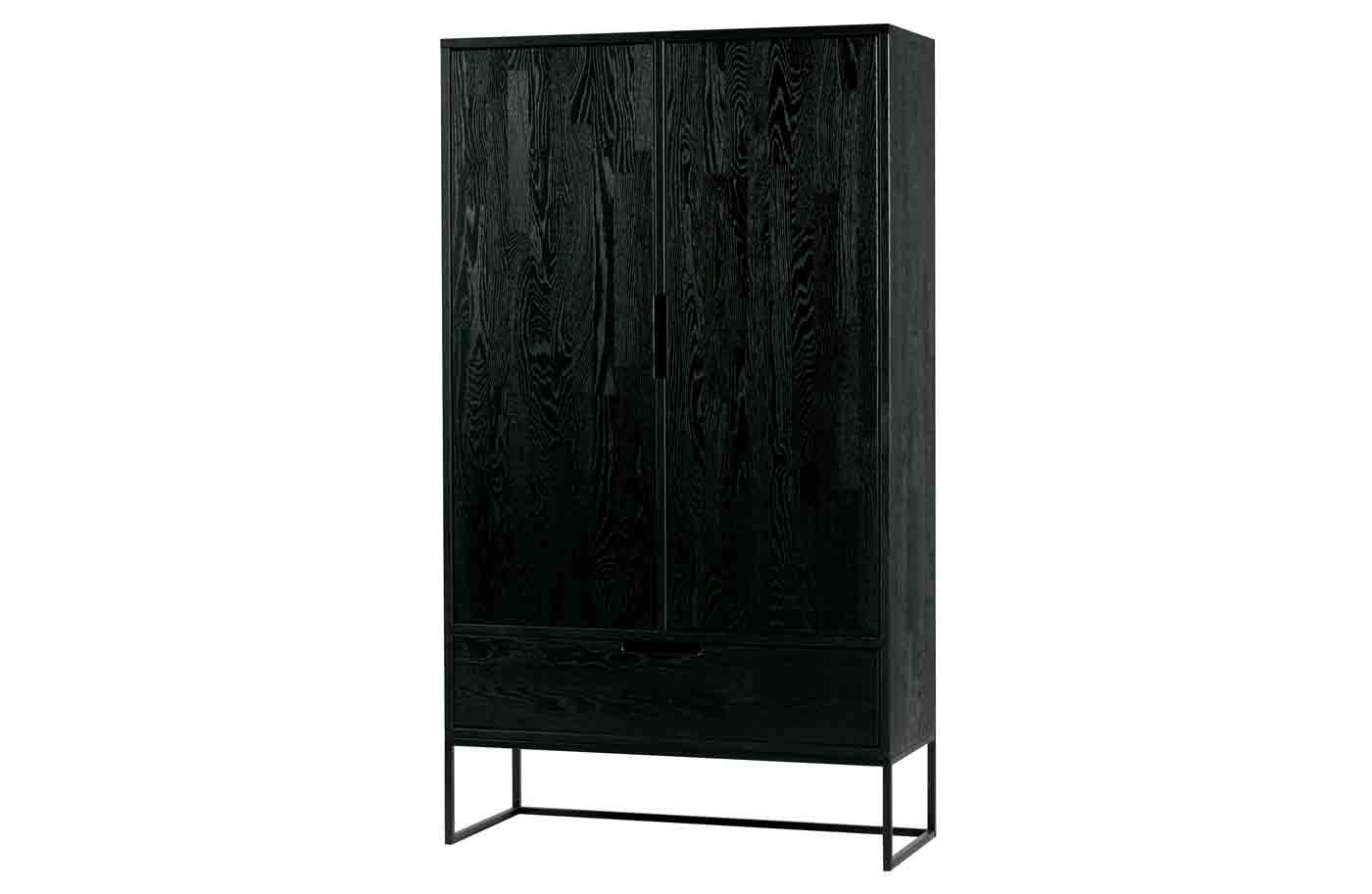 WOOOD Buffet Silas aus Eschenholz, Schwarz