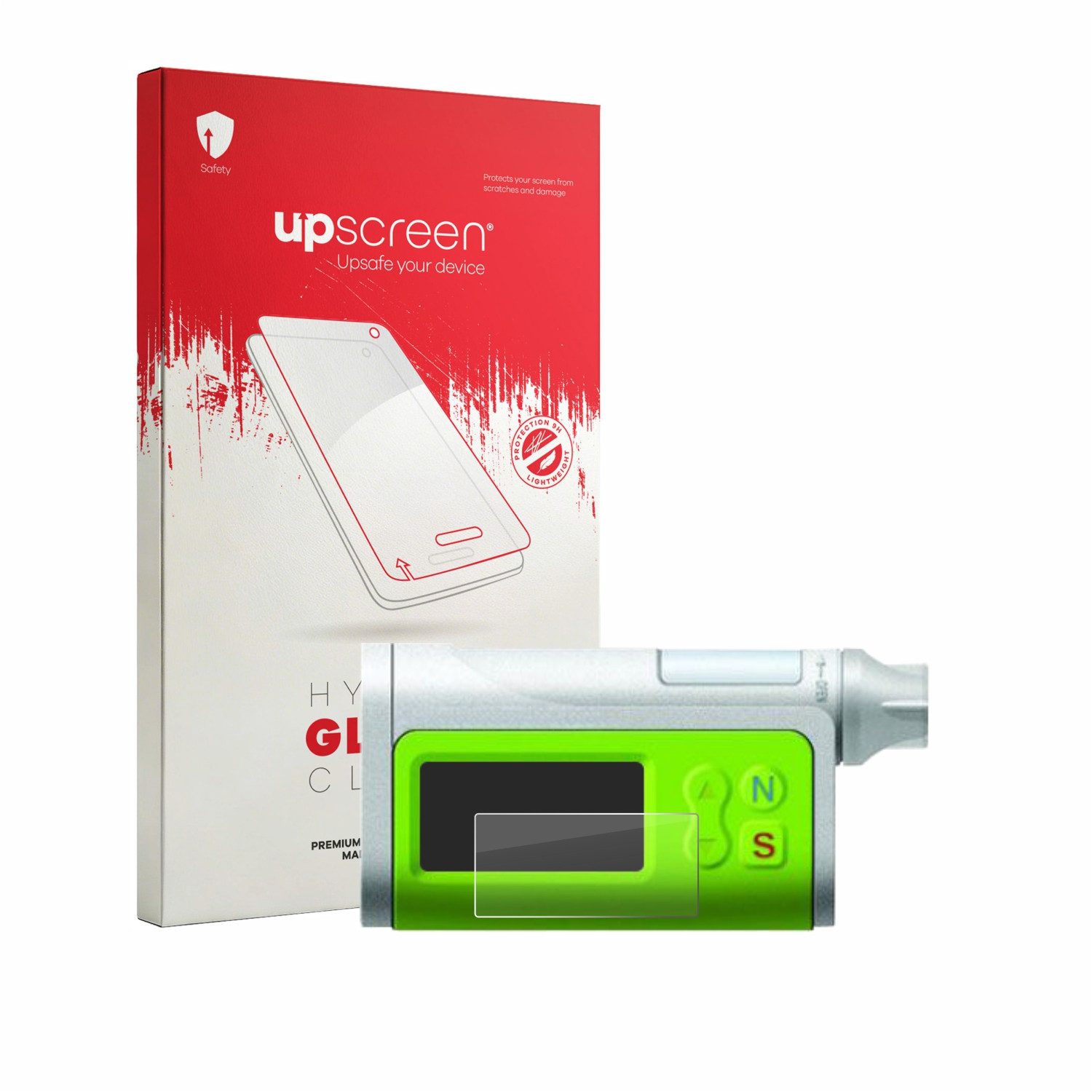 upscreen Displayschutzglas Folie für Dana Diabecare IIS, Schutzfolie Glas Panzer Display Schutz klar