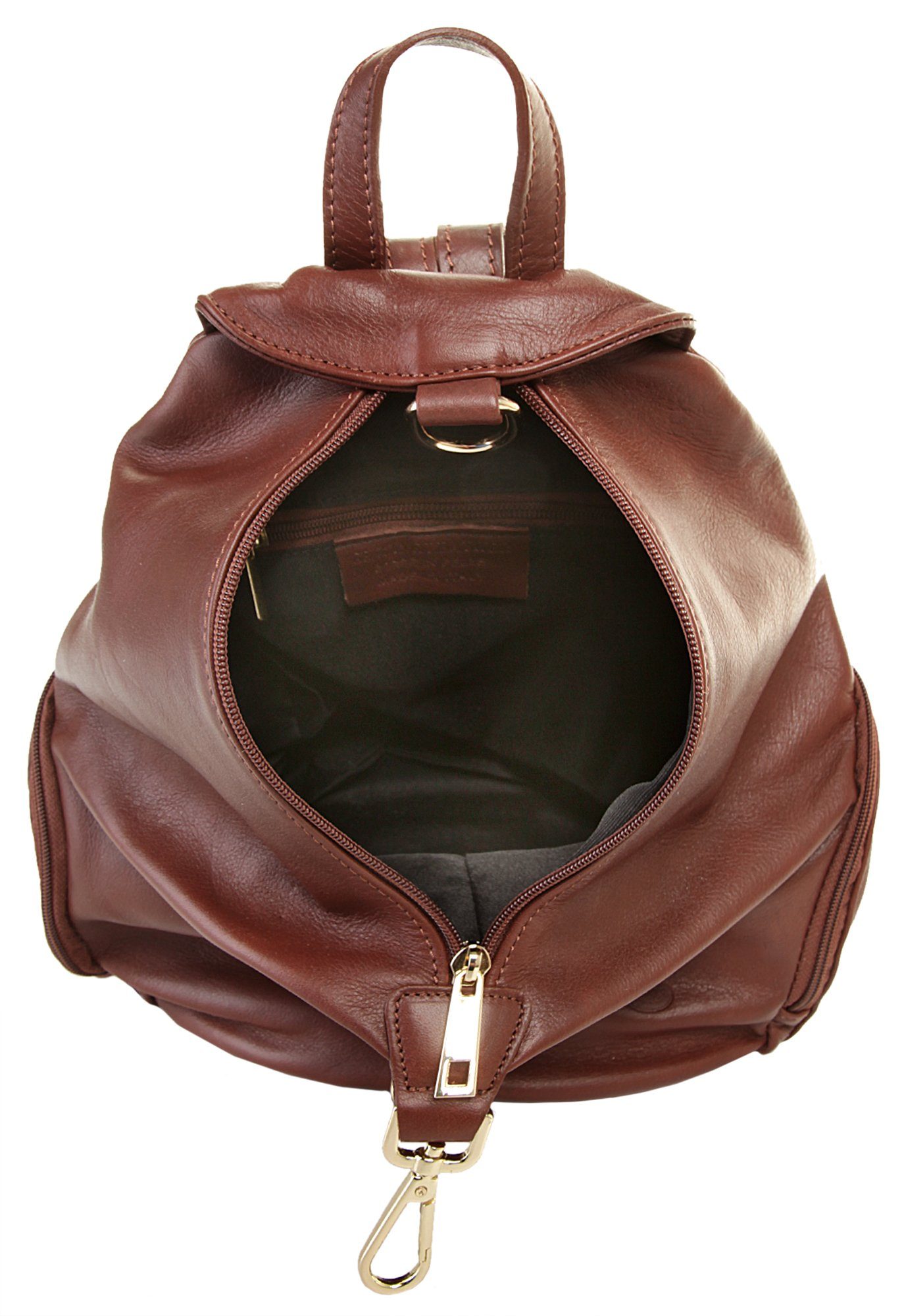 Piké Cityrucksack, echt Leder, Made in Italy