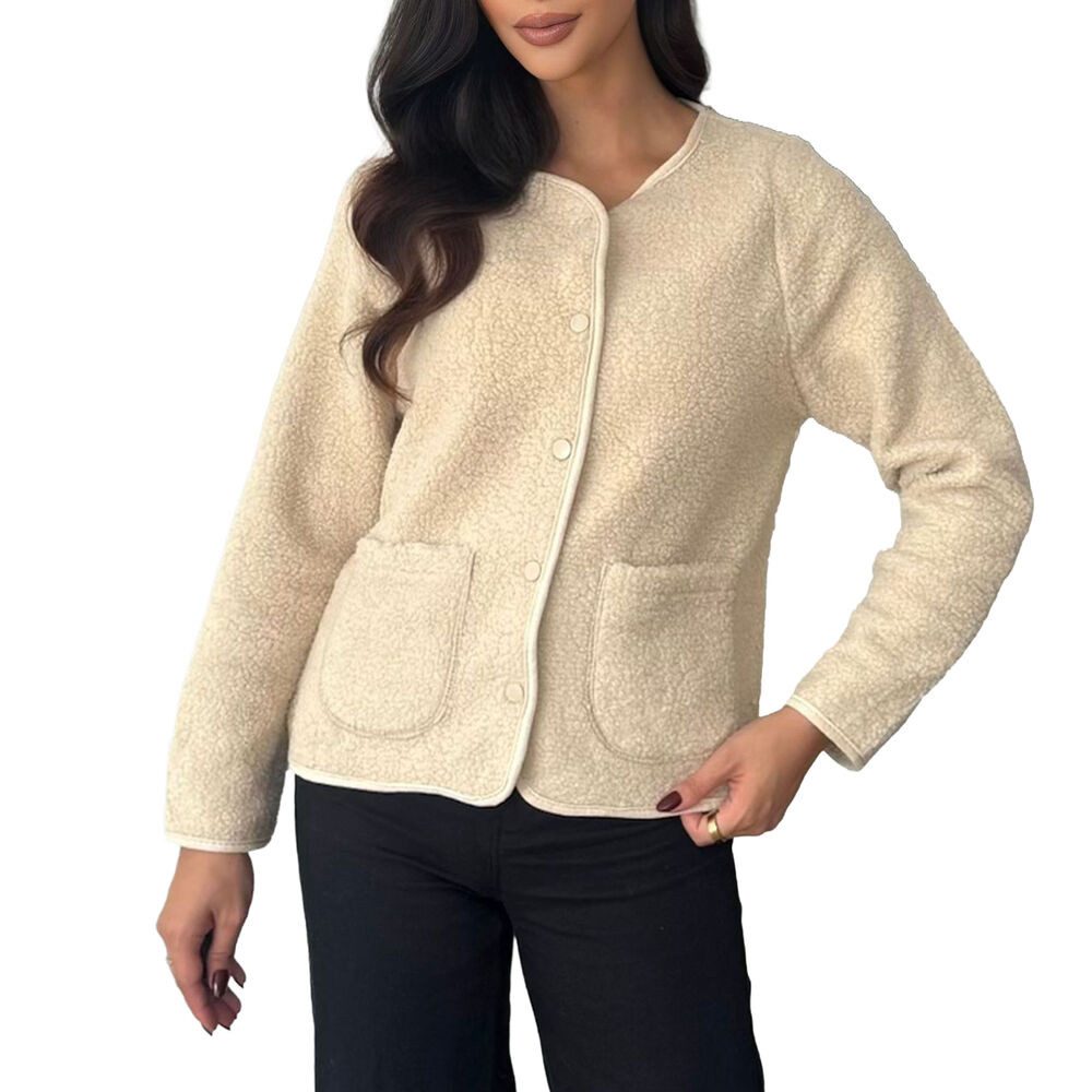 Ital-Design Bouclèjacke Kuscheljacke für Damen – Modisch, Komfortabel, Viel günstig online kaufen