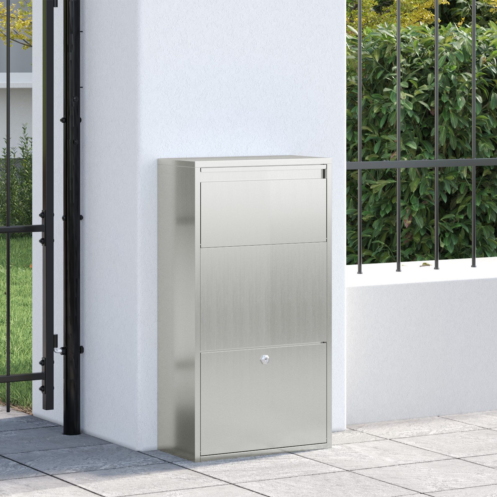 vidaXL Briefkasten Paketdropbox 44x22x82 cm Verzinkter günstig online kaufen