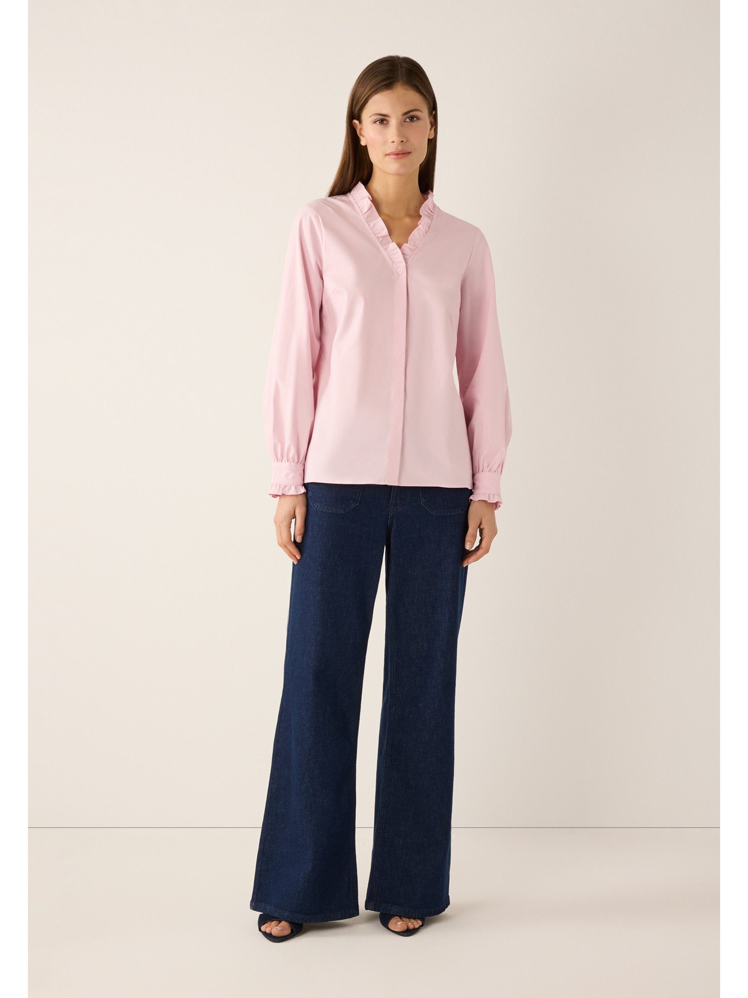 MORE&MORE Langarmbluse feminine Stretch-Langarmbluse günstig online kaufen